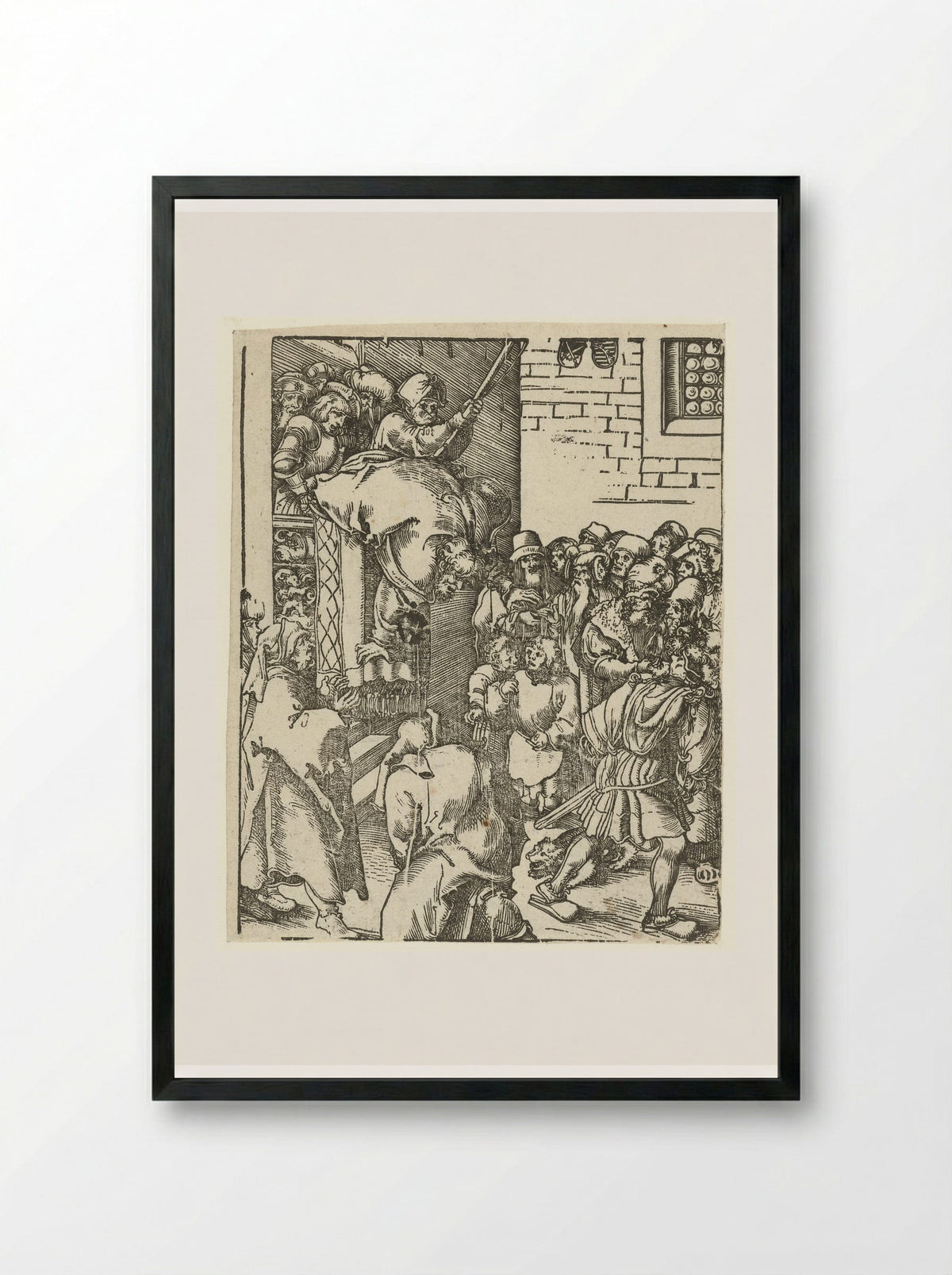 The Martyrdom of Saint James the Less - Lucas Cranach the Elder - Framed Print Black