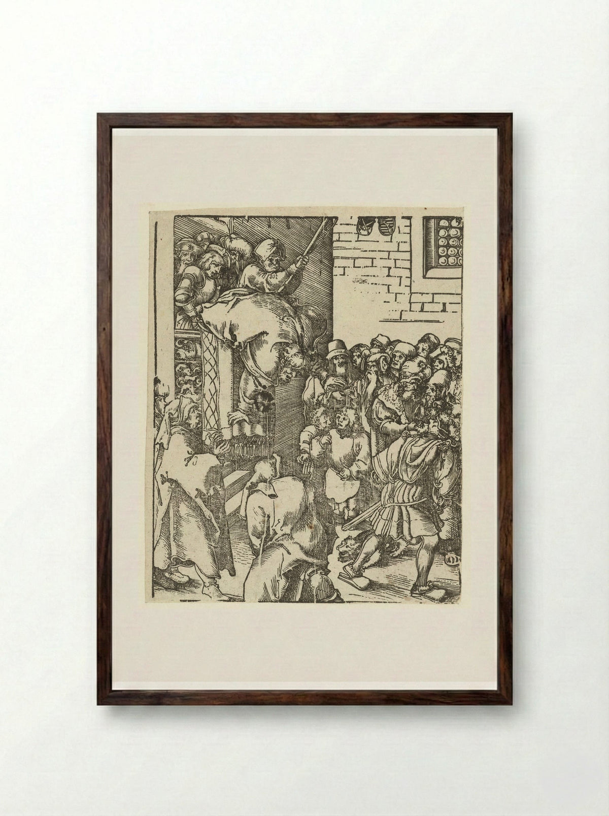 The Martyrdom of Saint James the Less - Lucas Cranach the Elder - Framed Print Dark Wood