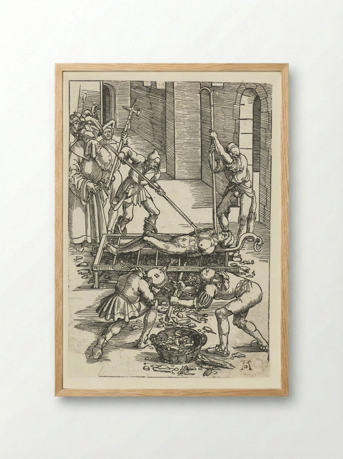 The Martyrdom of Saint Lawrence - Hans Baldung Grien - Framed Print Wood