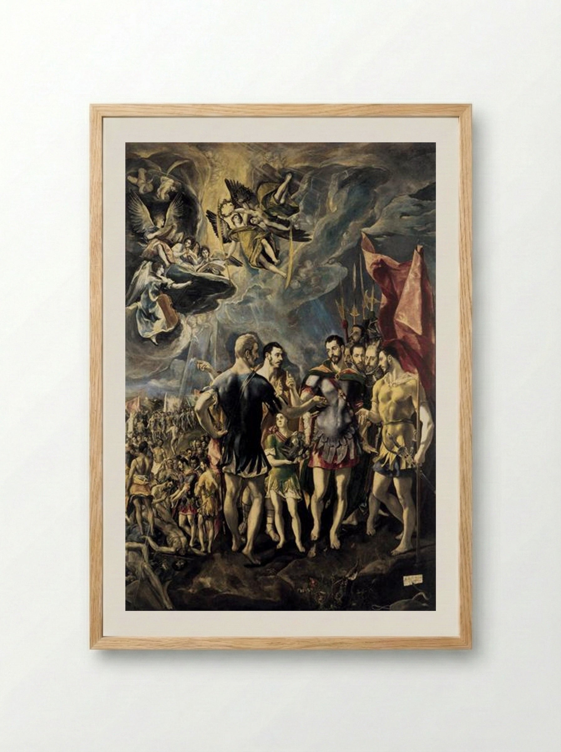 The Martyrdom of Saint Maurice - El Greco - Framed Print Wood