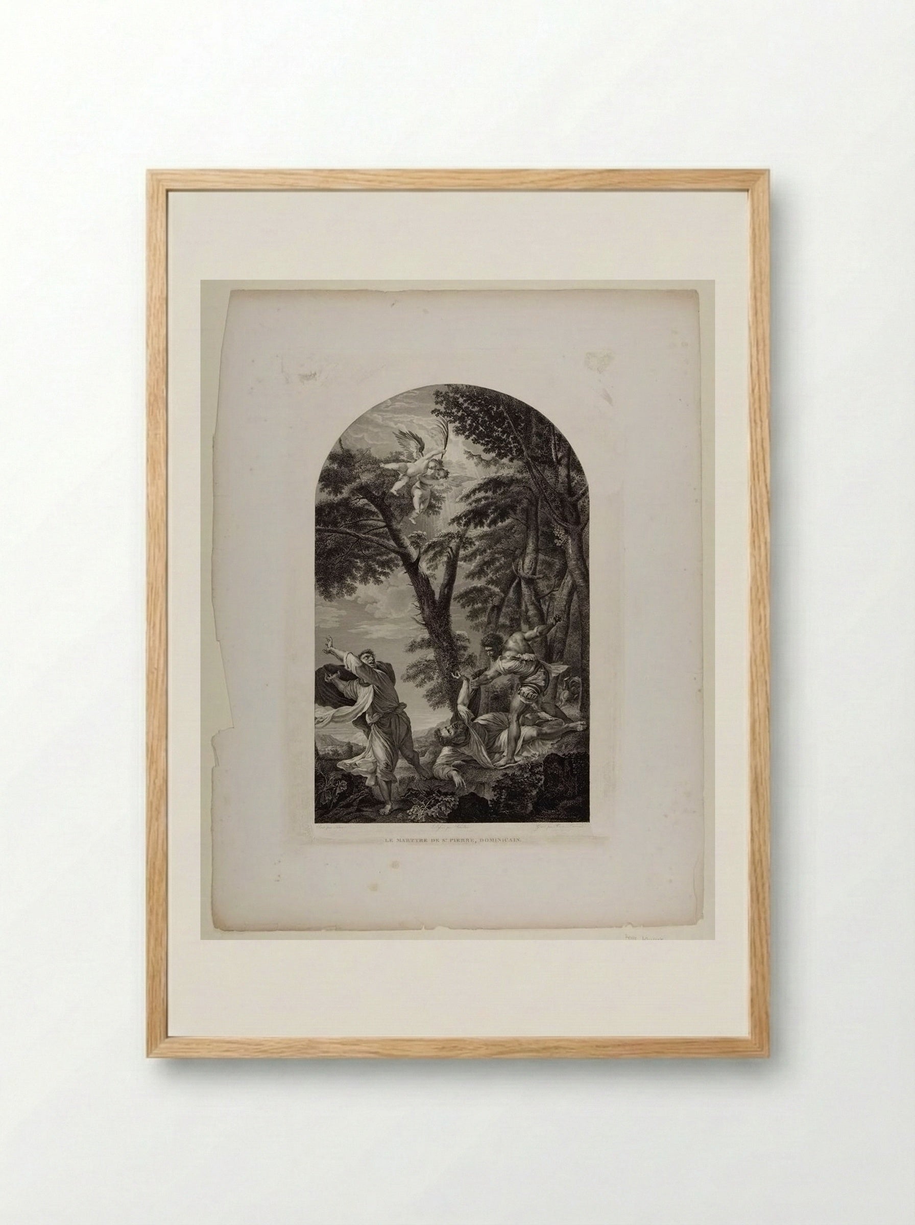 The Martyrdom of Saint Peter Martyr - Pierre Louis Henri Laurent - Framed Print Wood