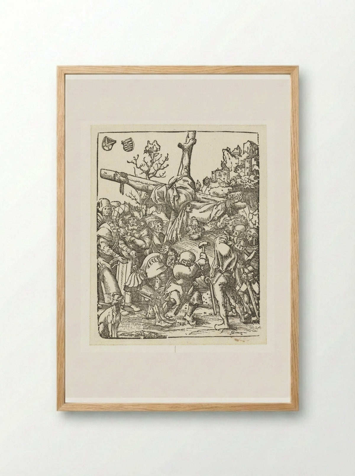 The Martyrdom of Saint Peter - Lucas Cranach the Elder - Framed Print Wood