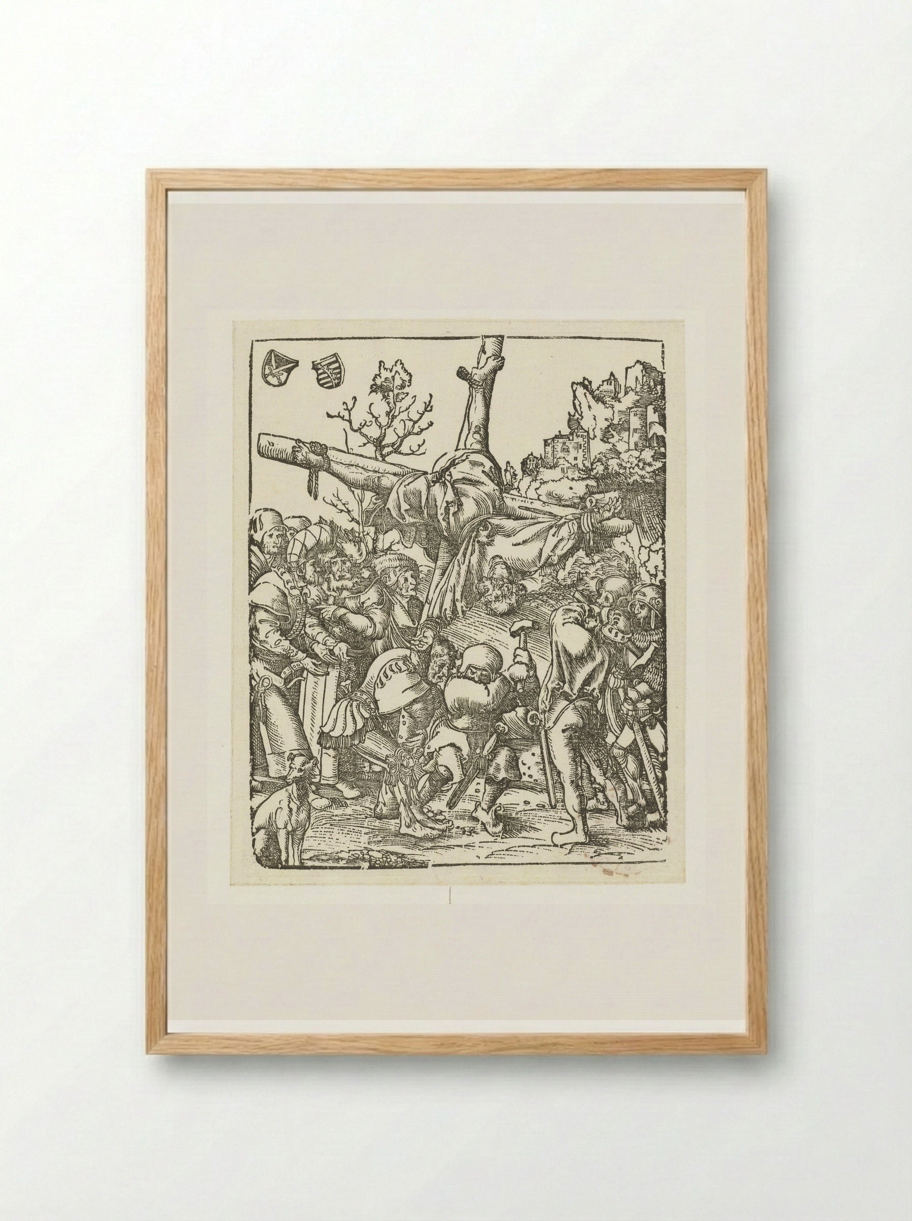 The Martyrdom of Saint Peter - Lucas Cranach the Elder - Framed Print Wood