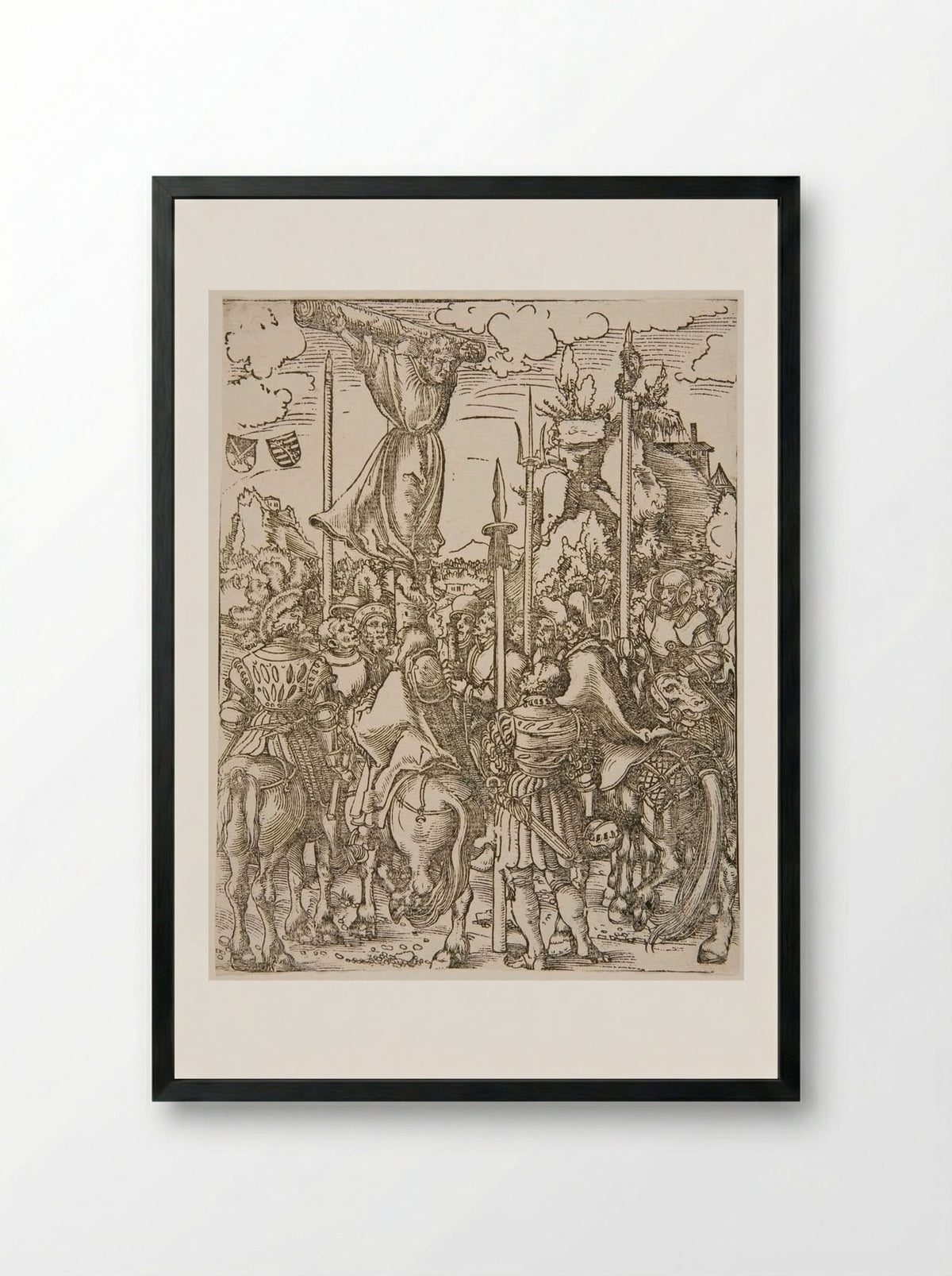 The Martyrdom of Saint Philip - Lucas Cranach the Elder - Framed Print Black