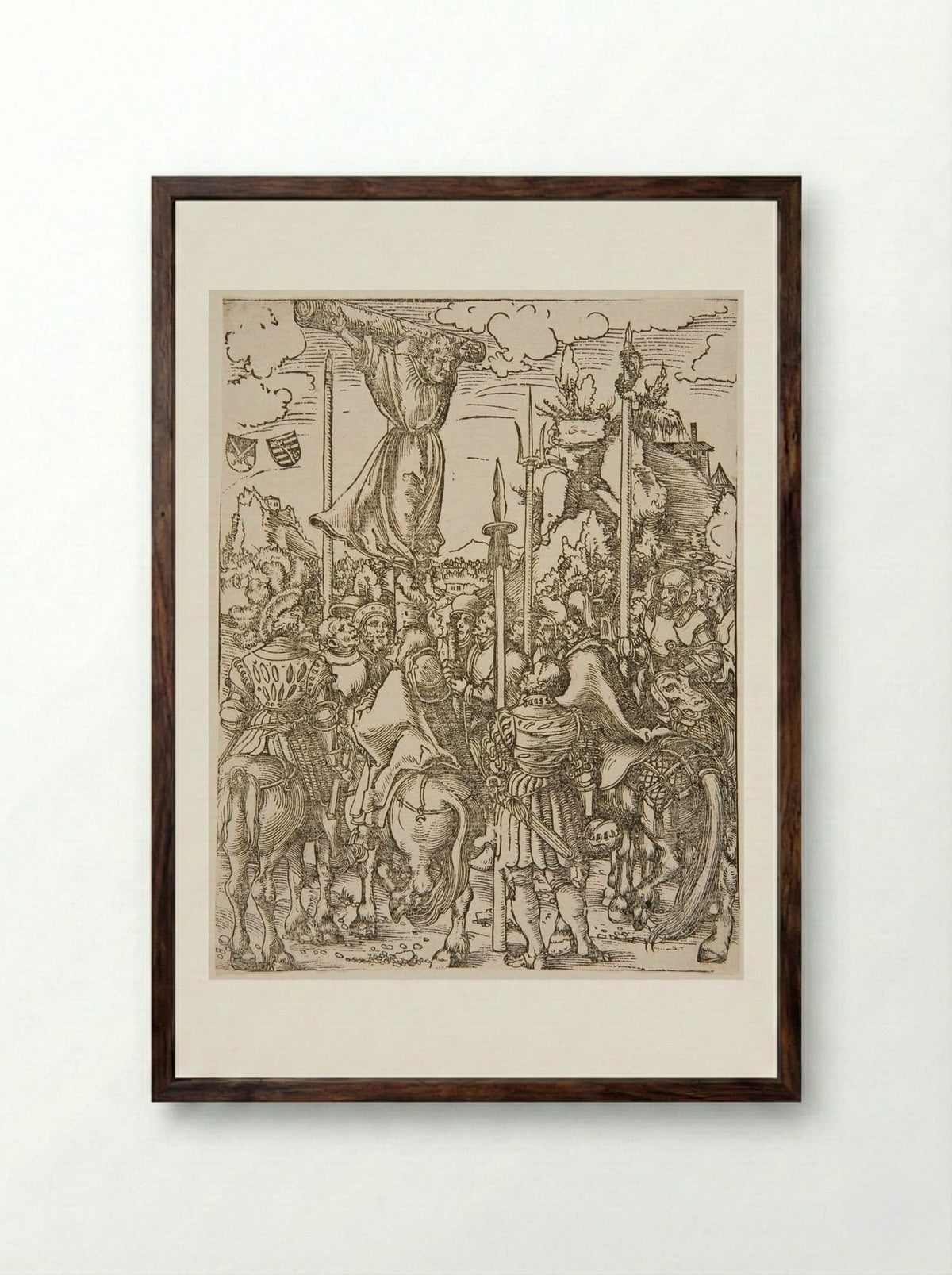 The Martyrdom of Saint Philip - Lucas Cranach the Elder - Framed Print Dark Wood