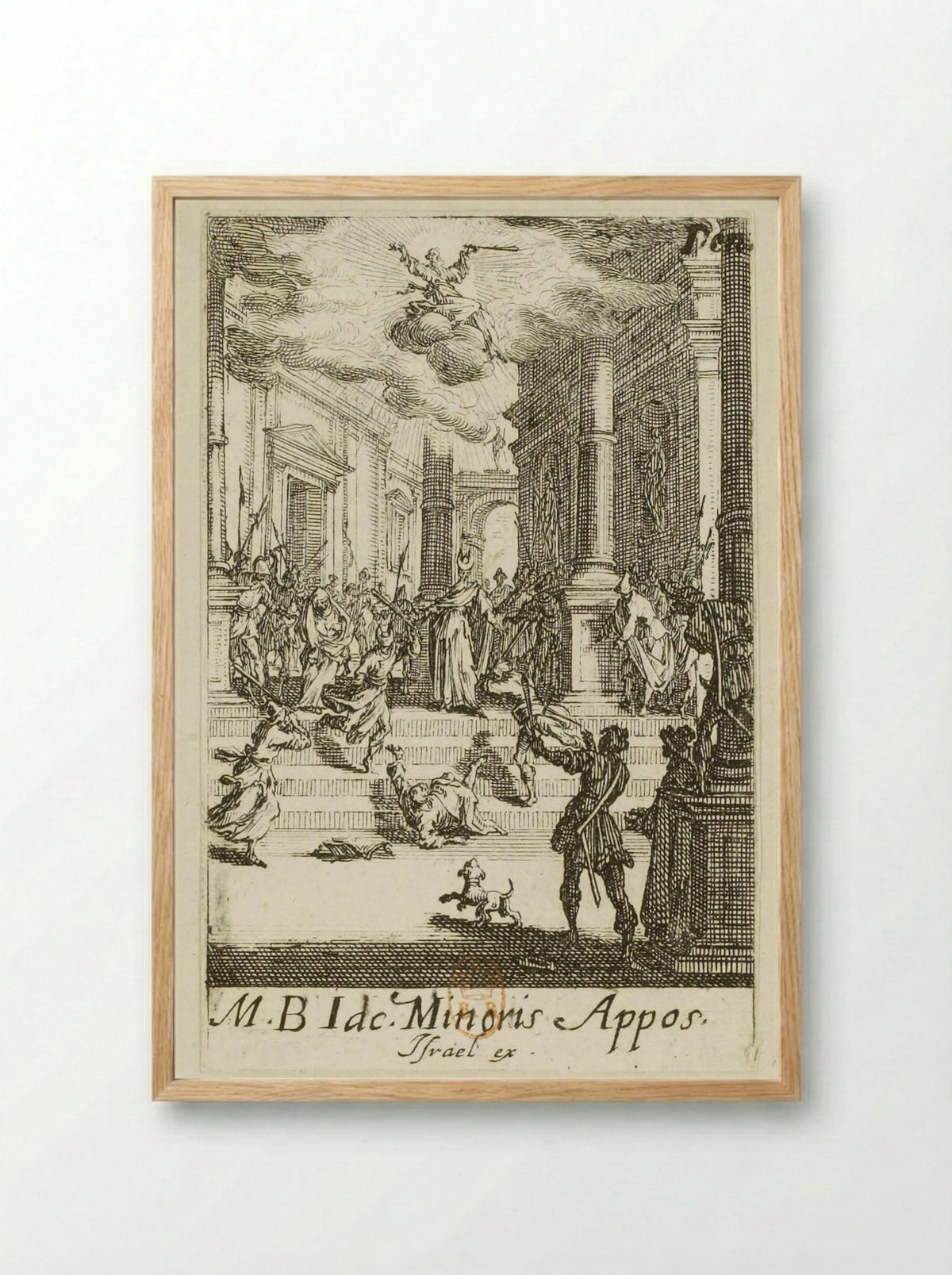 The Martyrdom of Saint Sebastian - Jacques Callot - Framed Print Wood