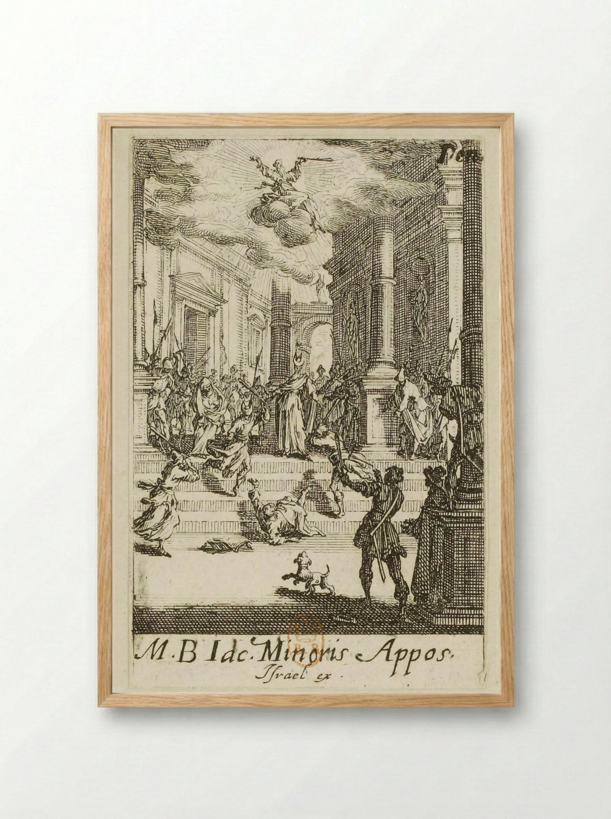 The Martyrdom of Saint Sebastian - Jacques Callot - Framed Print Wood