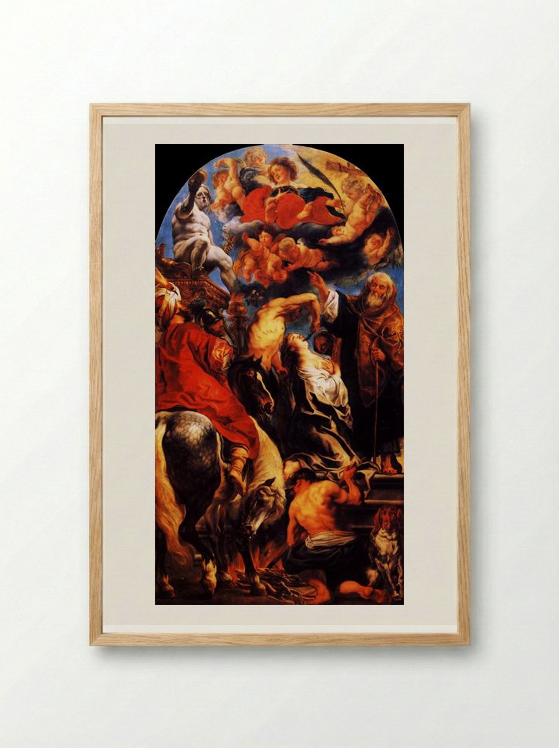 The Martyrdom of St. Apollonia - Jacob Jordaens - Framed Print Wood