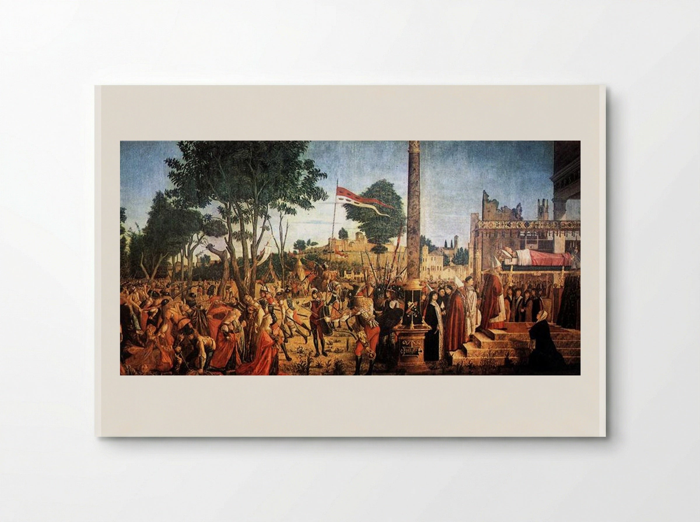 The Martyrdom of the Pilgrims and the Funeral of St. Ursula - Vittore Carpaccio - Poster
