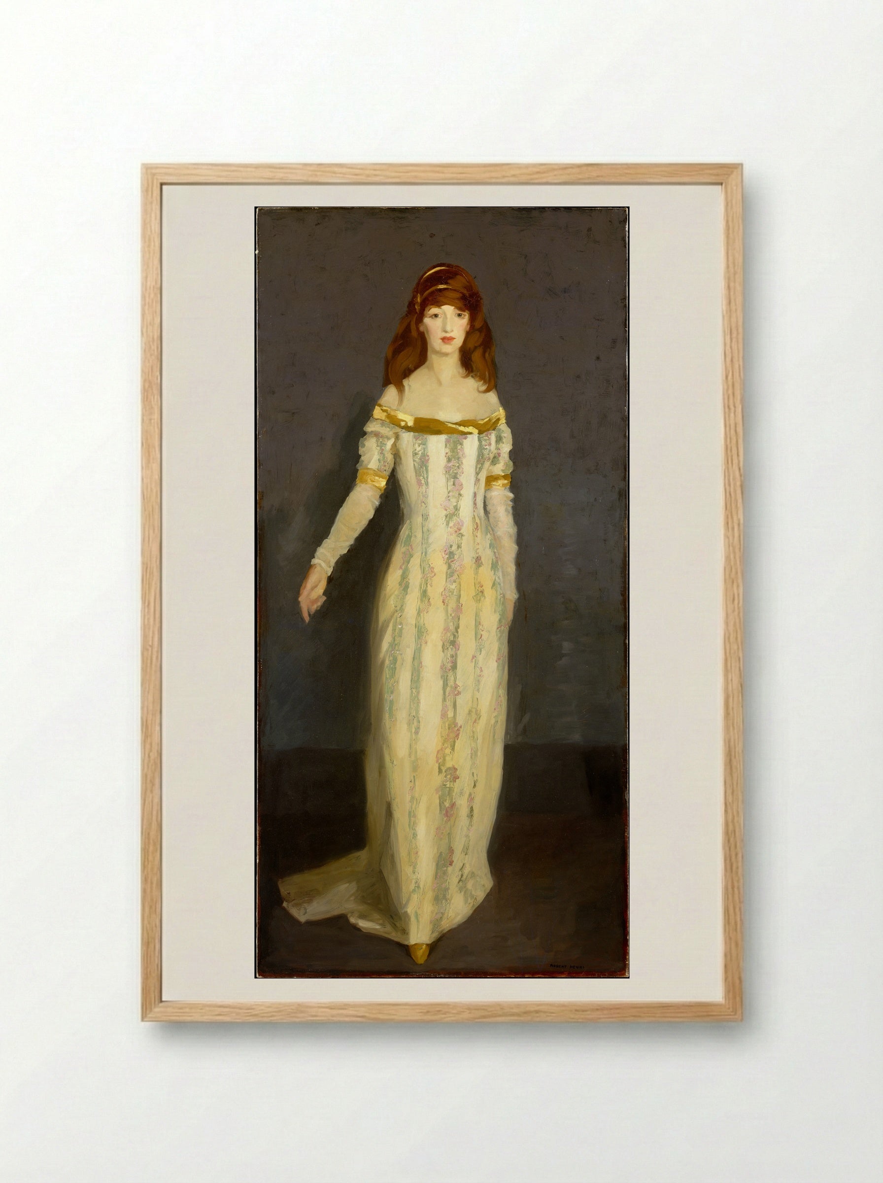 The Masquerade Dress - Robert Henri - Framed Print Wood