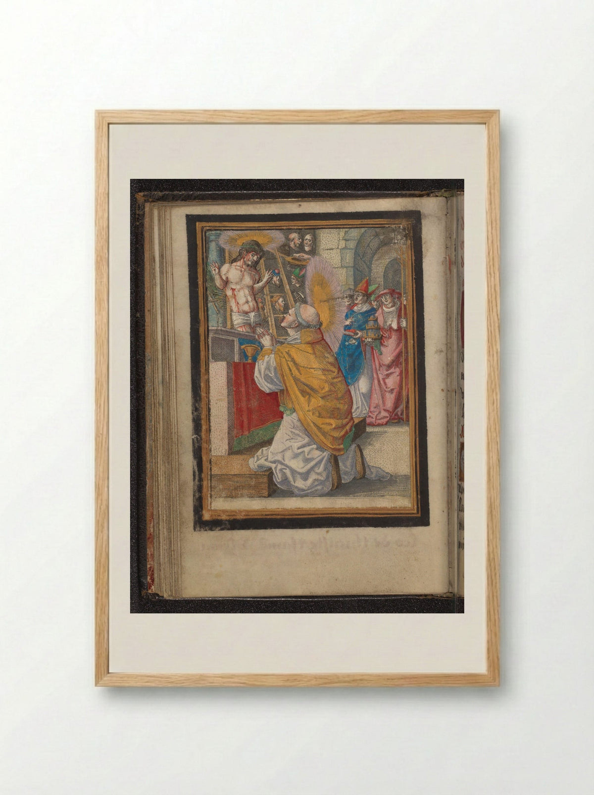 The Mass of Saint Gregory - Frans Crabbe van Espleghem - Framed Print Wood
