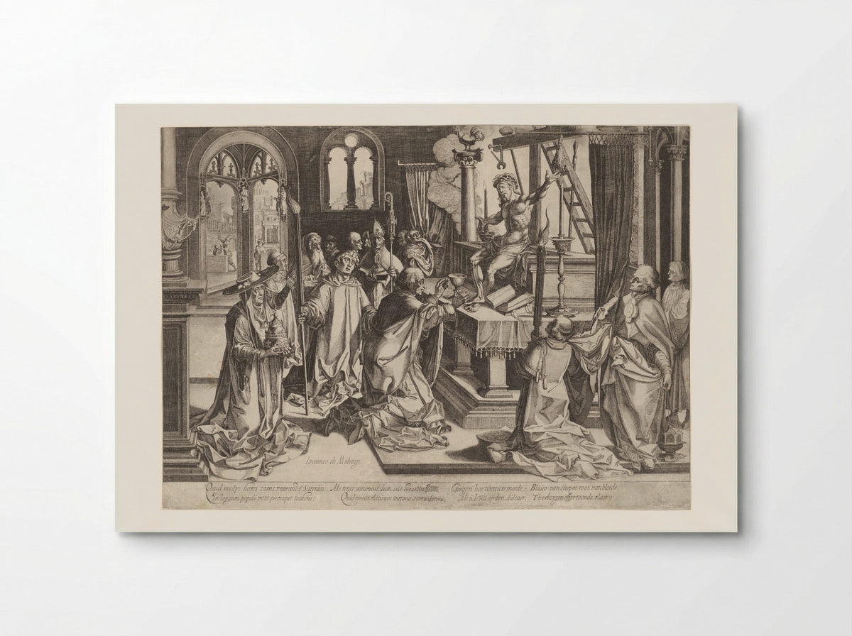 The Mass of Saint Gregory - Simon Frisius - Poster