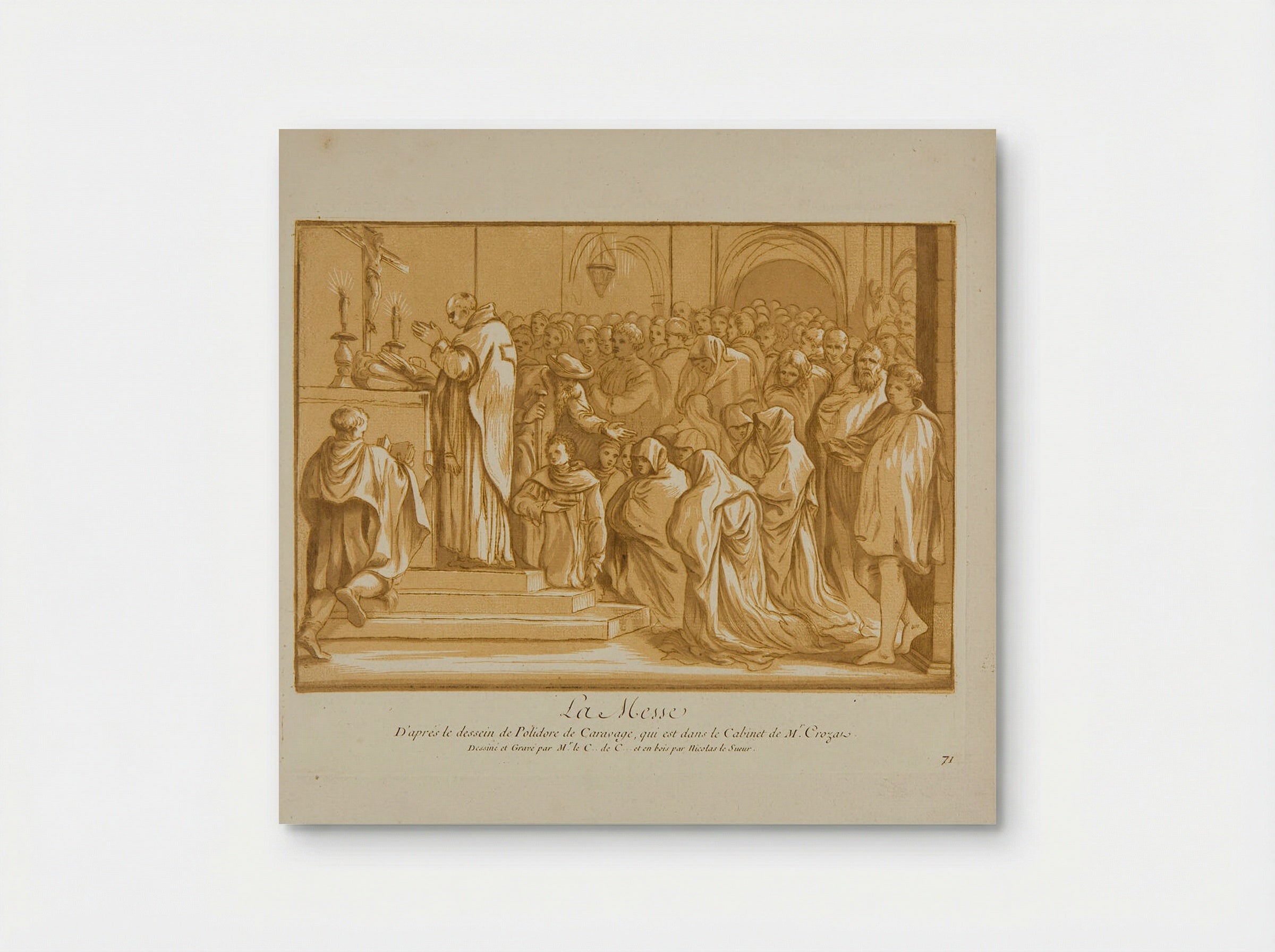 The Mass - Anne Claude de Thubières, comte de Caylus - Poster