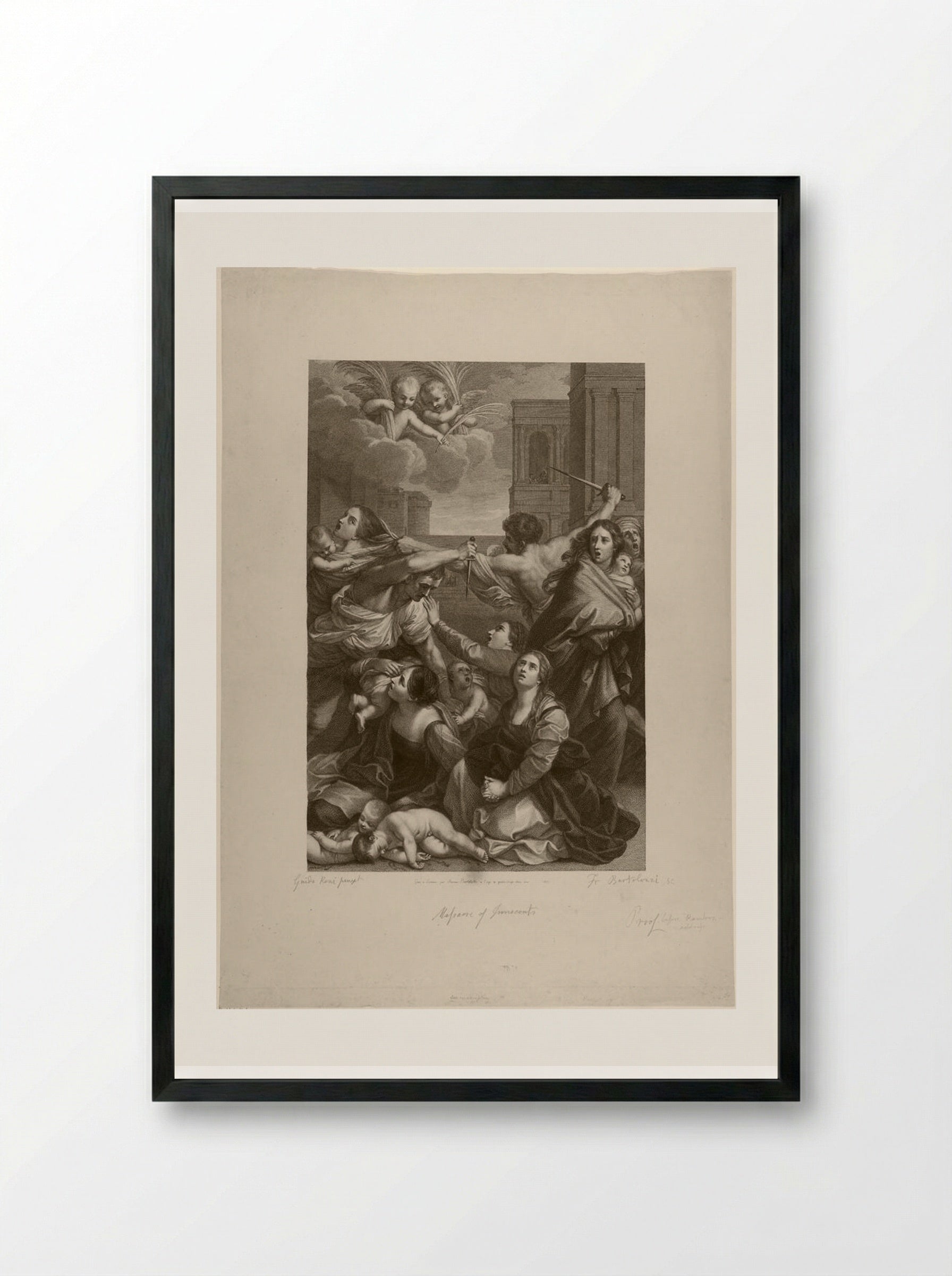 The Massacre of the Innocents - Francesco Bartolozzi - Framed Print Black
