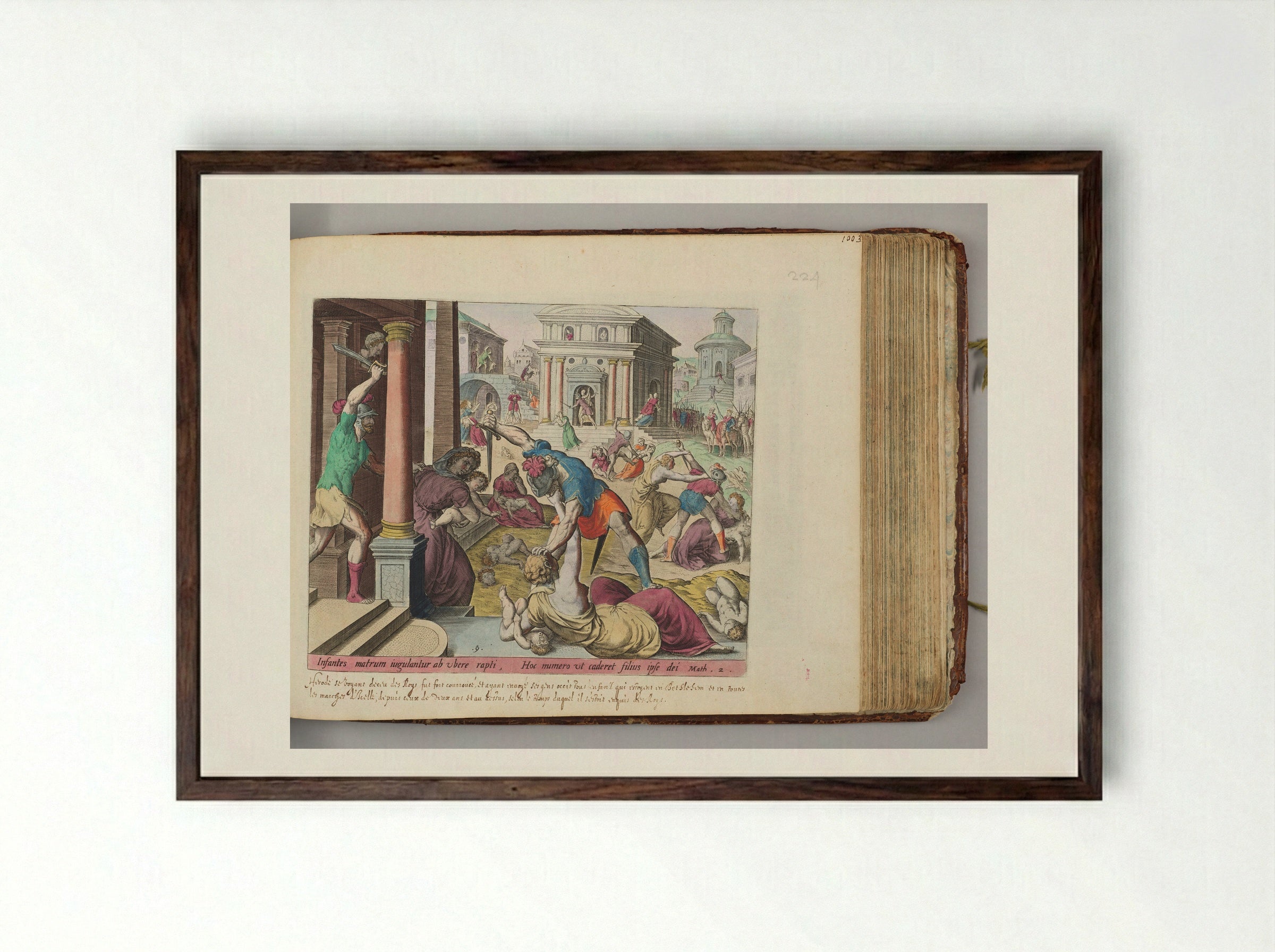 The Massacre of the Innocents - Johann Sadeler I - Framed Print Dark Wood