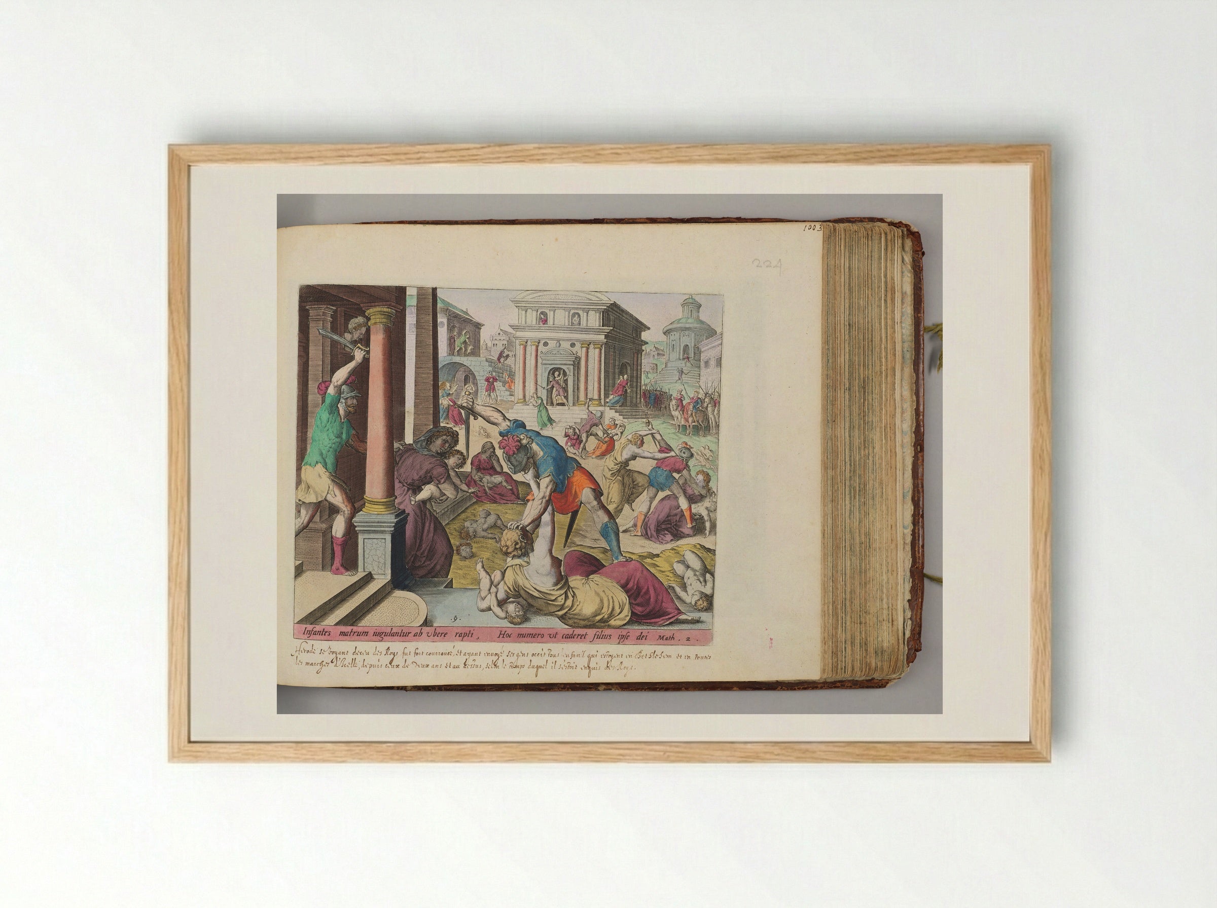 The Massacre of the Innocents - Johann Sadeler I - Framed Print Wood
