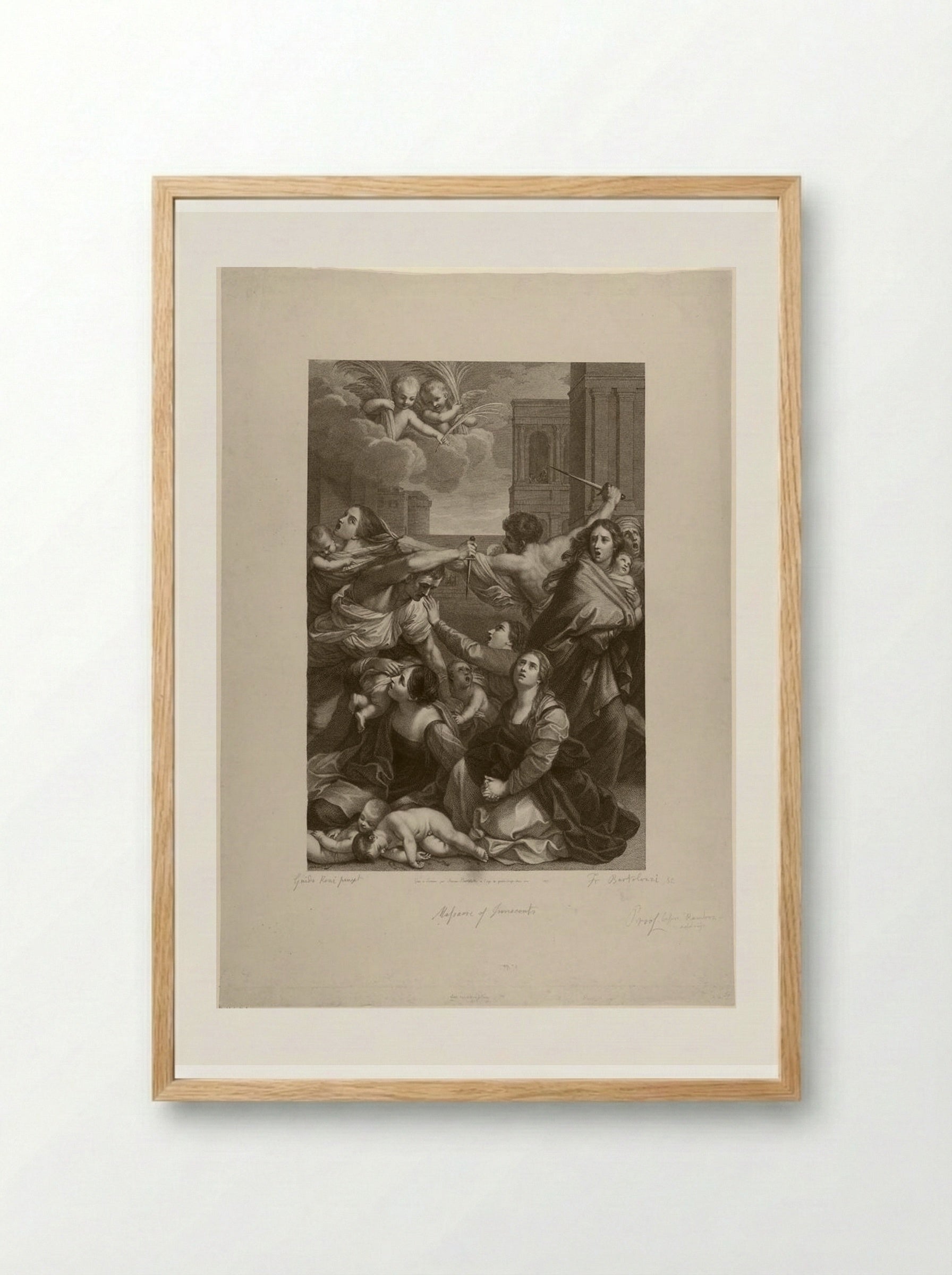 The Massacre of the Innocents - Francesco Bartolozzi - Framed Print Wood