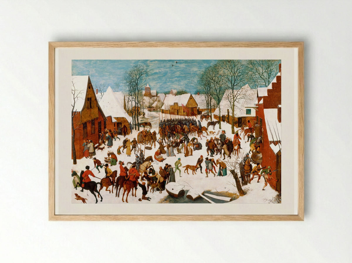 The Massacre of the Innocents - Pieter Bruegel the Elder - Framed Print Wood