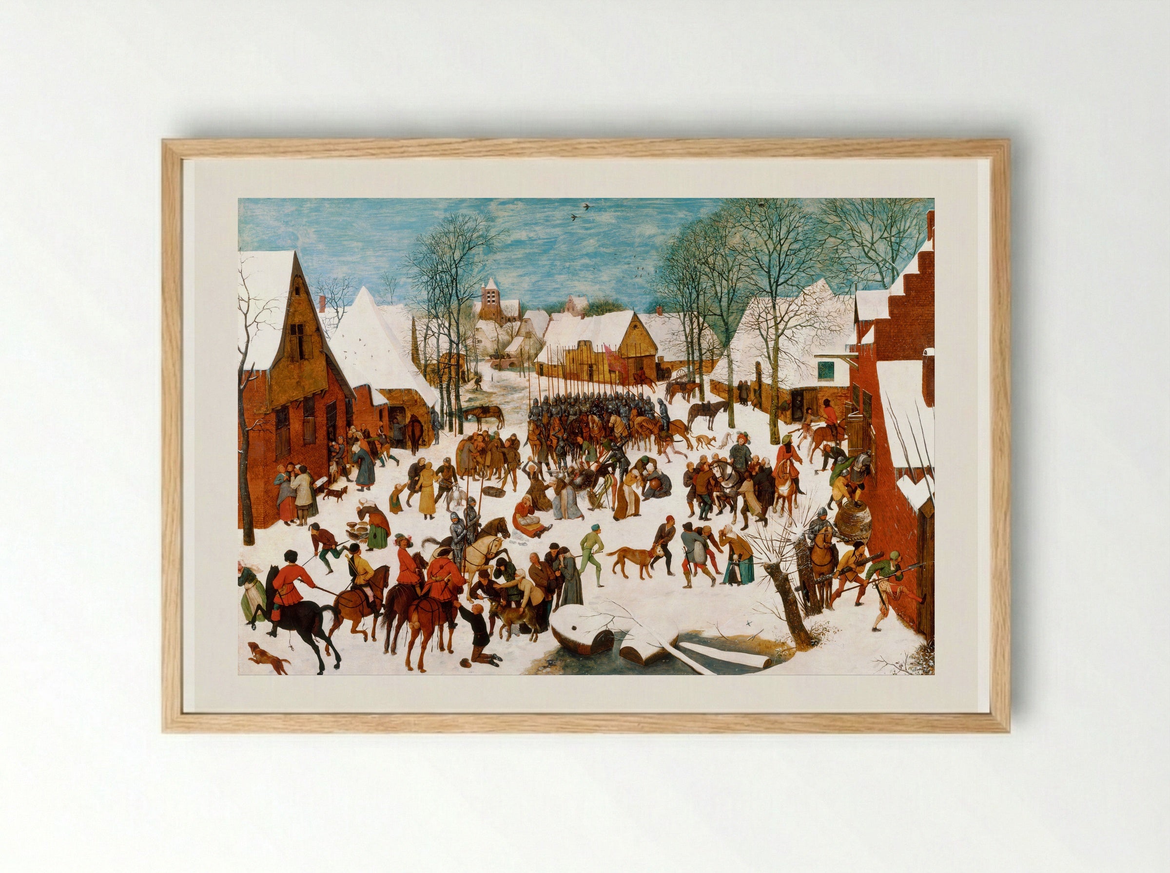 The Massacre of the Innocents - Pieter Bruegel the Elder - Framed Print Wood