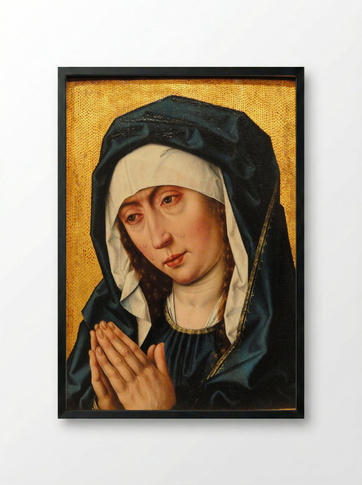 The Mater Dolorosa - Aelbert Bouts - Framed Print Black