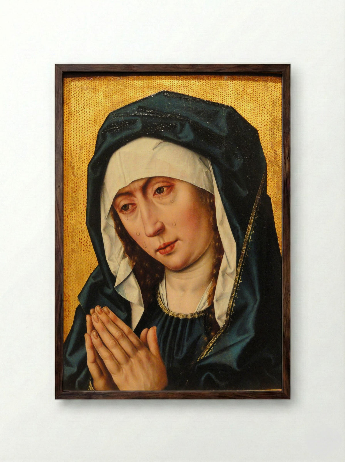 The Mater Dolorosa - Aelbert Bouts - Framed Print Dark Wood