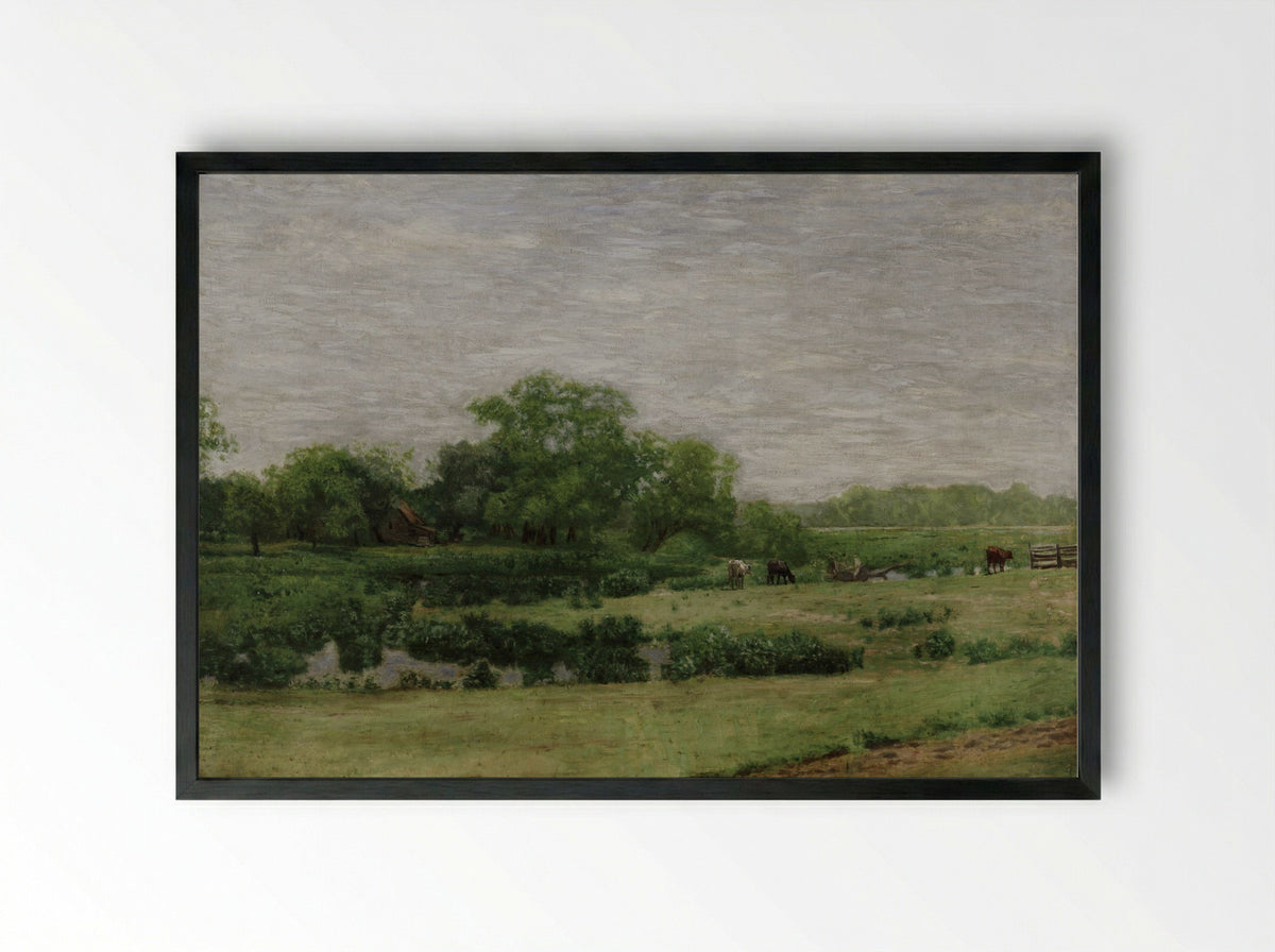 The Meadows, Gloucester, New Jersey - Thomas Eakins - Framed Print Black