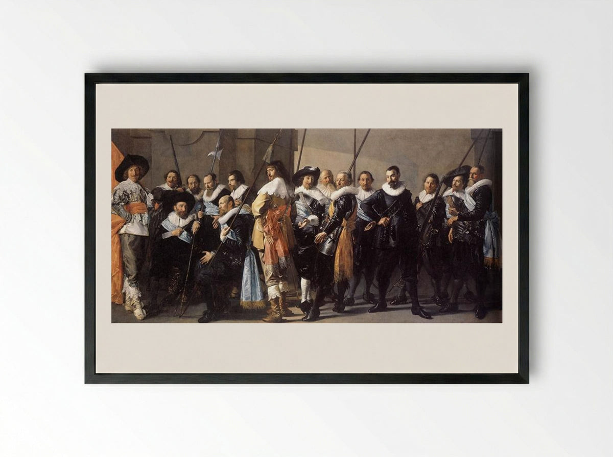 The Meagre Company - Frans Hals - Framed Print Black