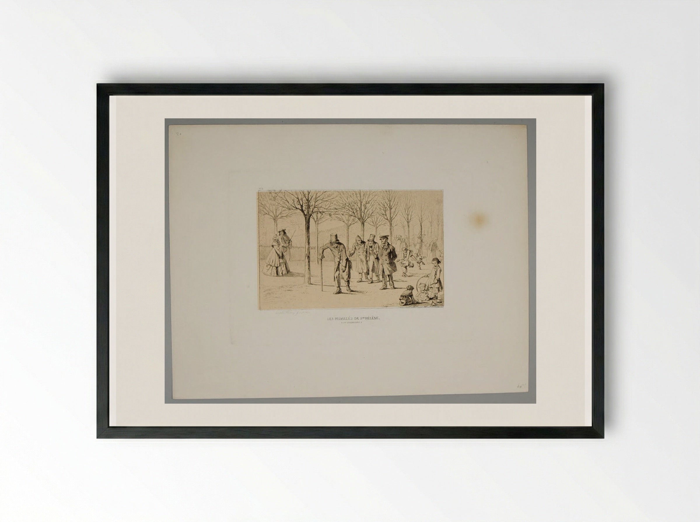 The Medals of Saint Helen - Léopold Flameng - Framed Print Black