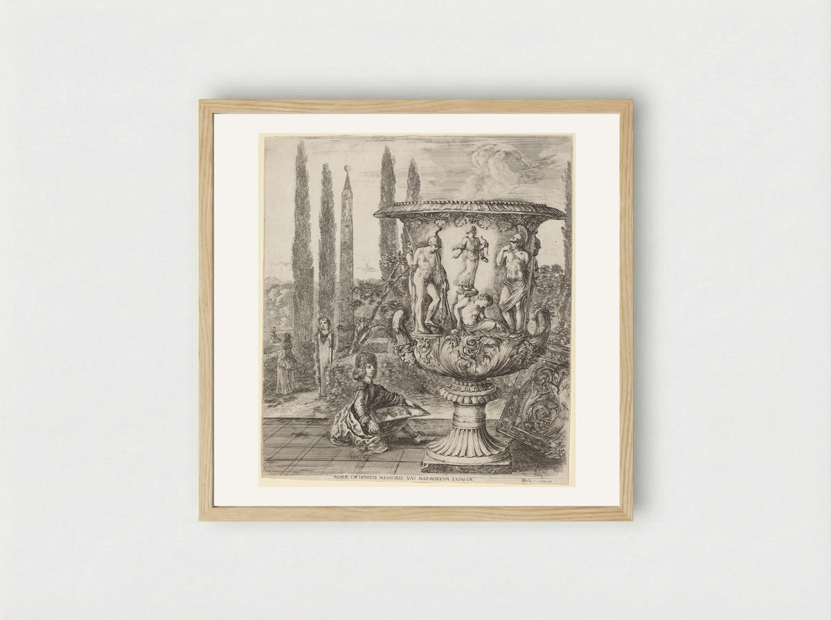 The Medici Vase - Stefano Della Bella - Framed Print Wood