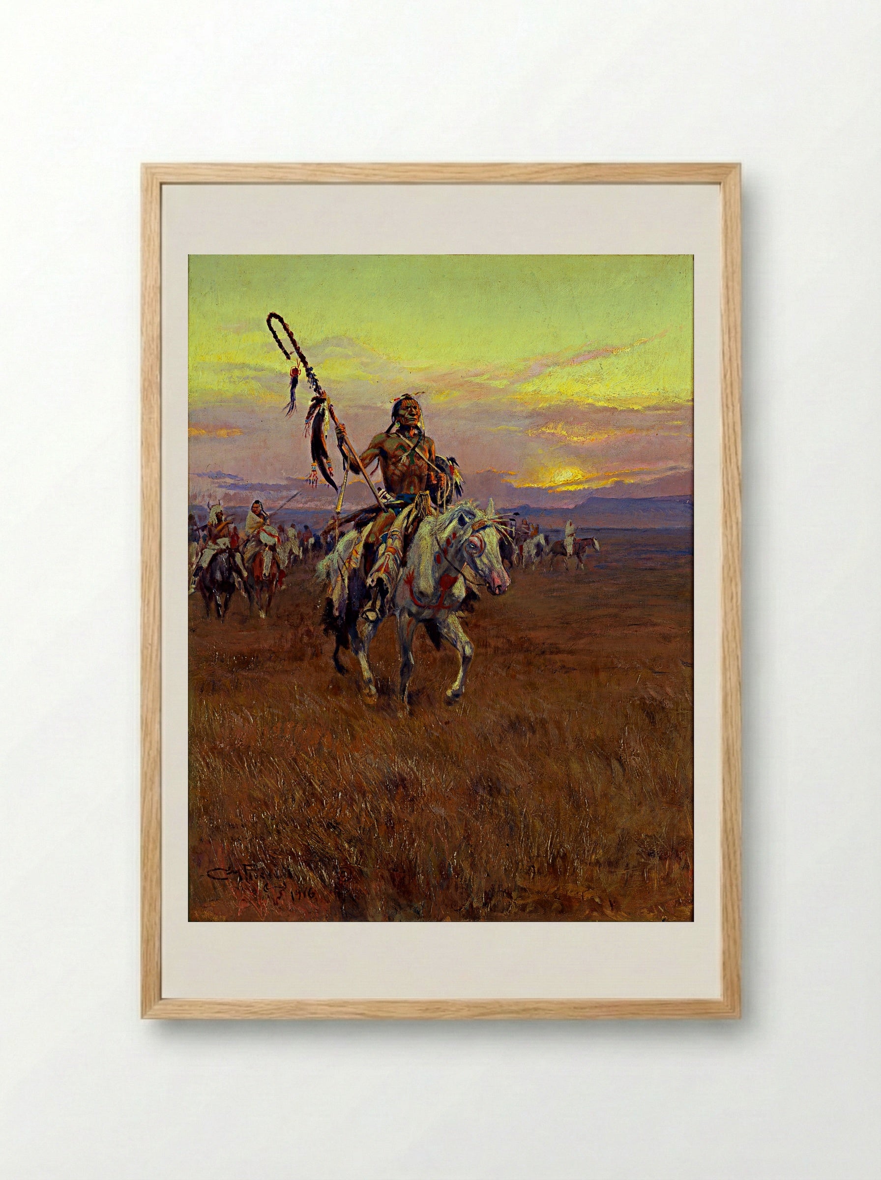 The Medicine Man - Charles M. Russell - Framed Print Wood