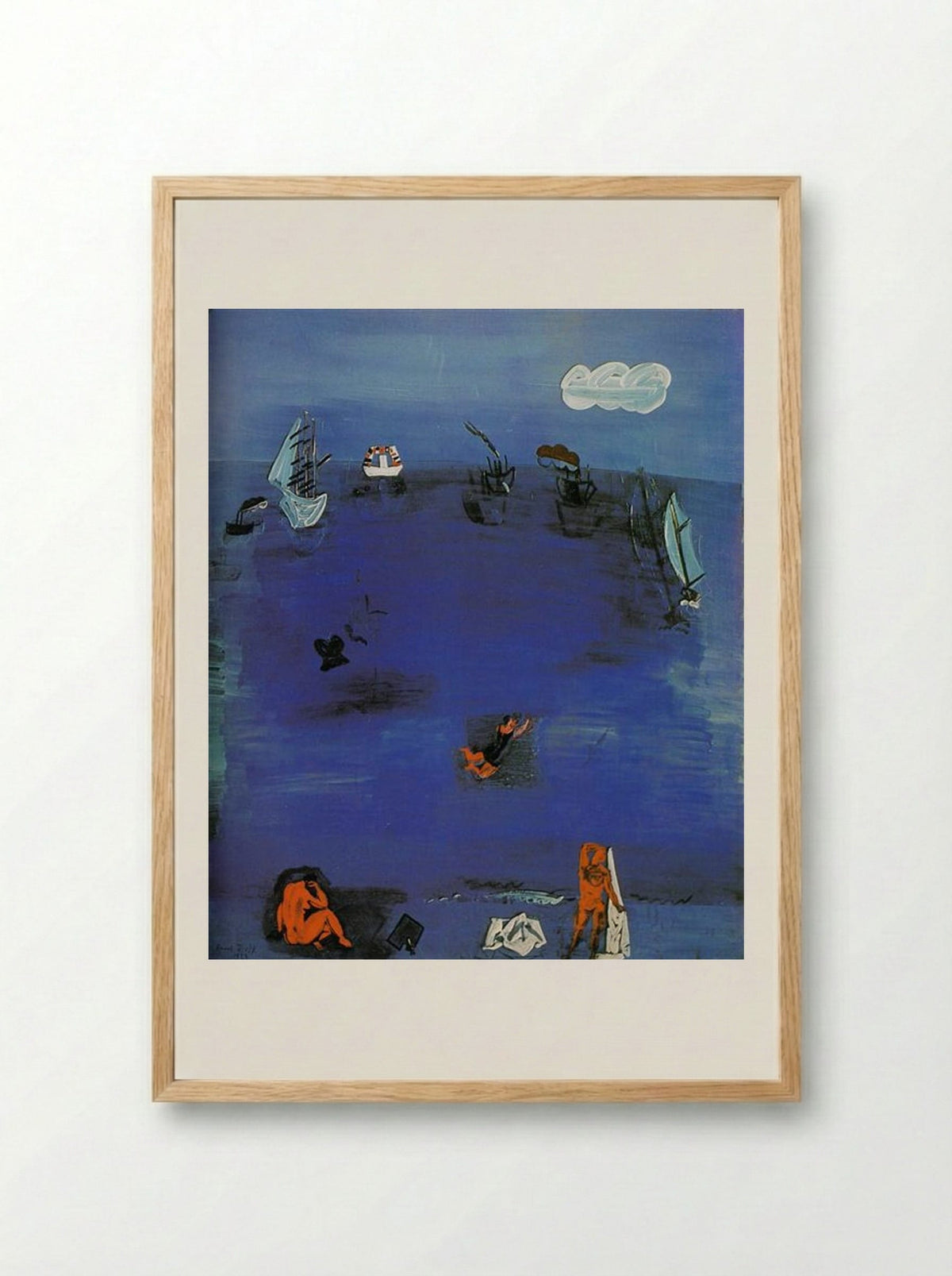 The Mediterranean - Raoul Dufy - Framed Print Wood