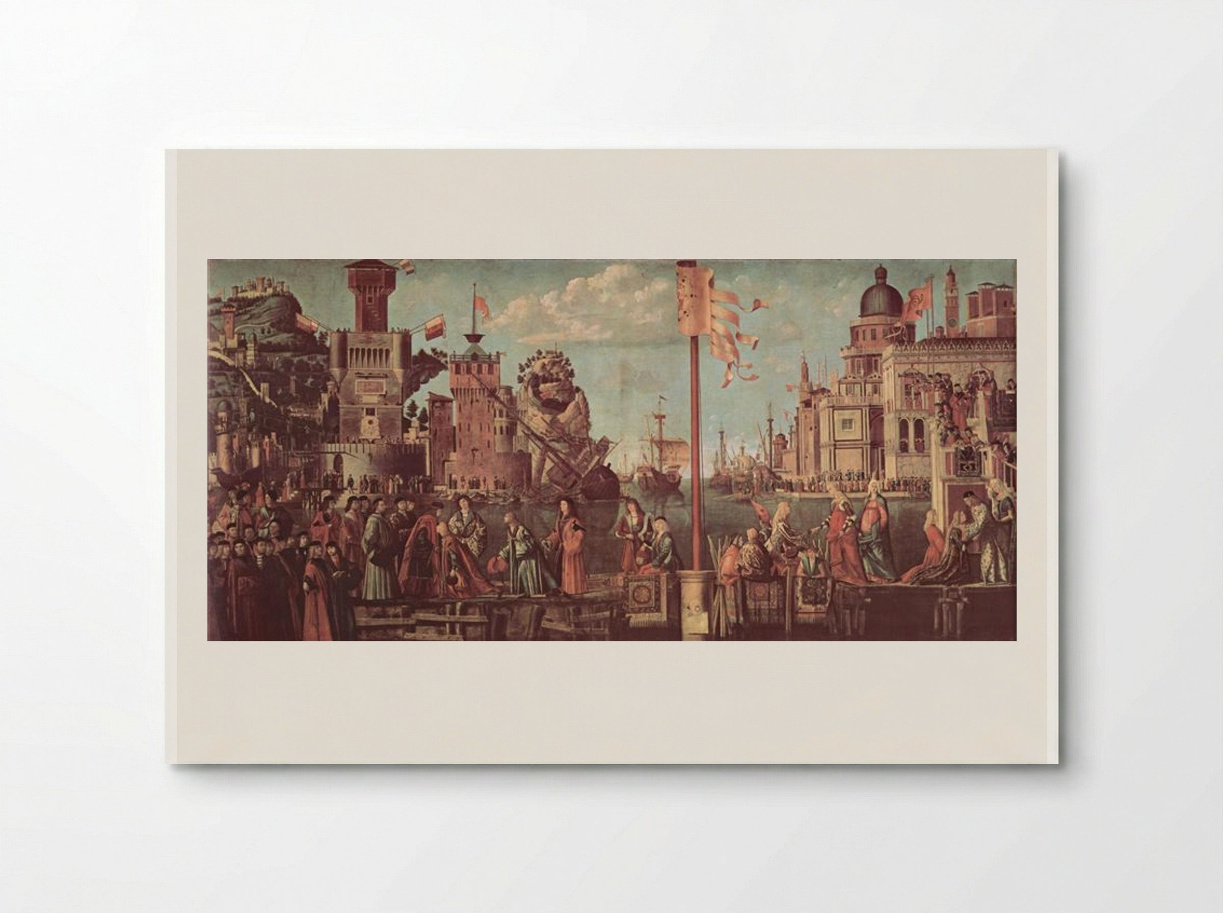 The Meeting of Etherius and Ursula and the Departure of the Pilgrims - Vittore Carpaccio - Poster