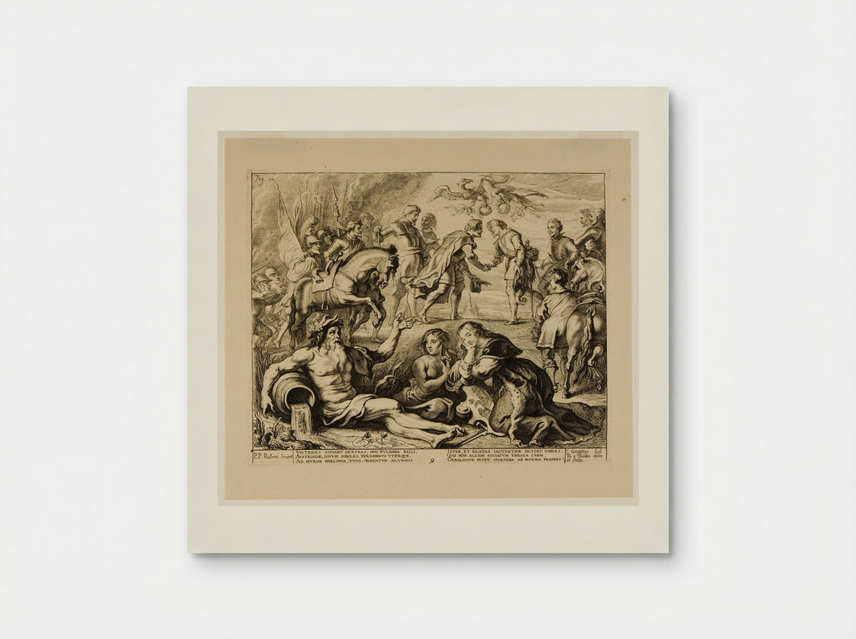 The Meeting of Ferdinand, King of Hungary, and the Cardinal-Infante Ferdinand of Spain at Nördlingen - Theodor van Thulden - Poster
