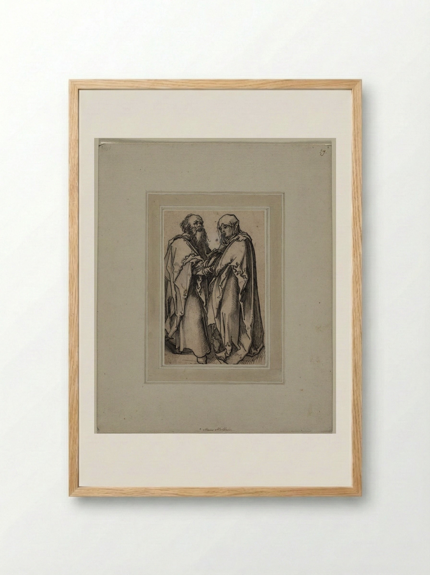 The Meeting of Joachim and Anna - Wolf Traut - Framed Print Wood