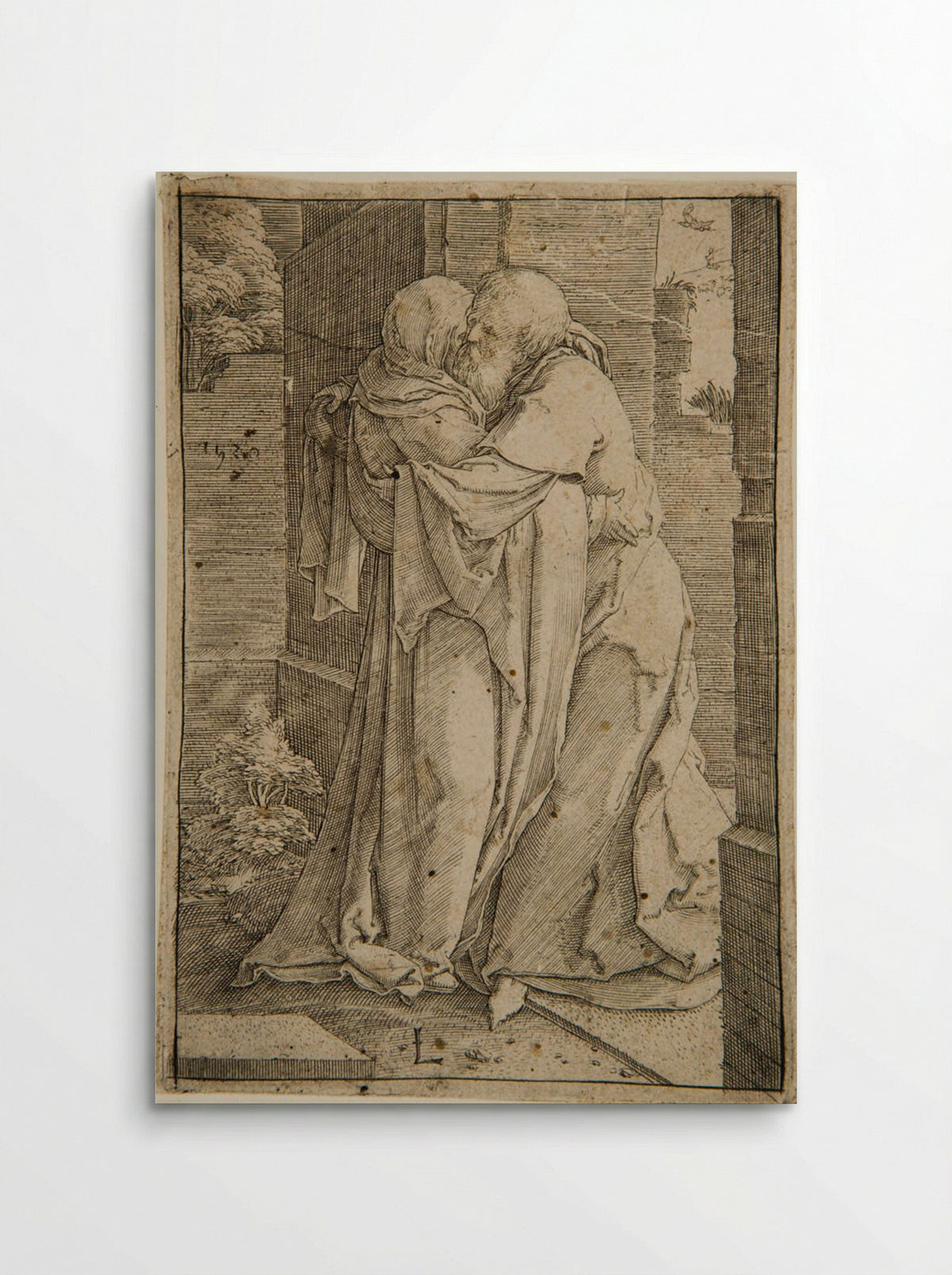 The Meeting of Joachim and Anna - Lucas van Leyden - Poster