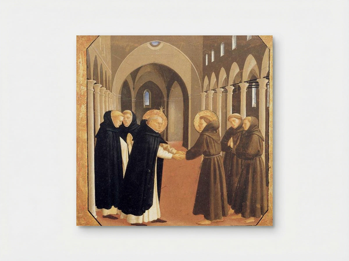 The Meeting of Sts. Dominic and Francis of Assisi - Fra Angelico - Poster