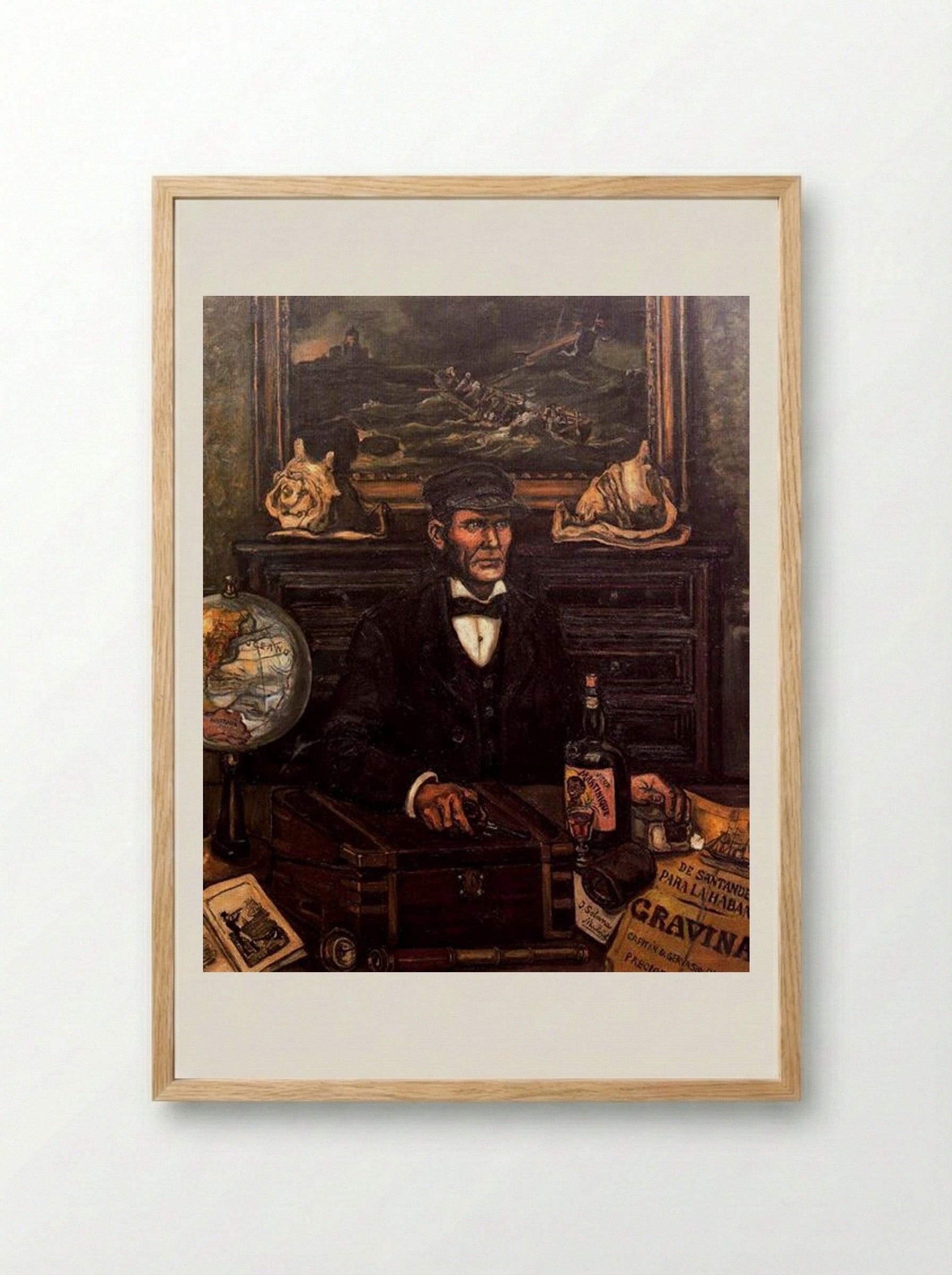 The Merchant Captain - José Gutiérrez Solana - Framed Print Wood