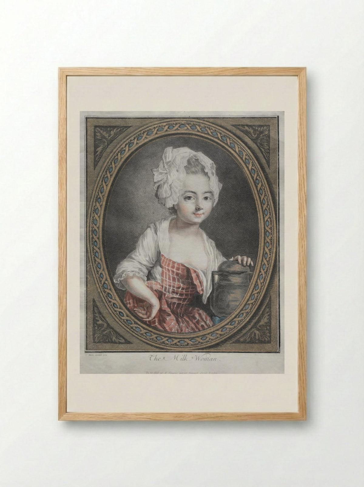 The Milk Woman - Louis-Marin Bonnet - Framed Print Wood