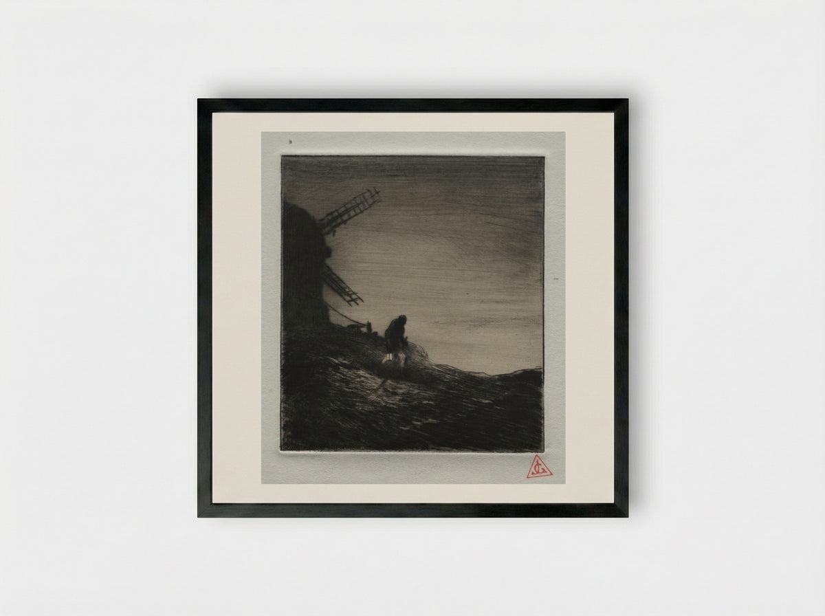 The Mill - Charles-Émile Jacque - Framed Print Black
