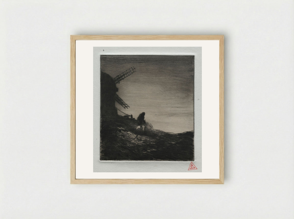 The Mill - Charles-Émile Jacque - Framed Print Wood