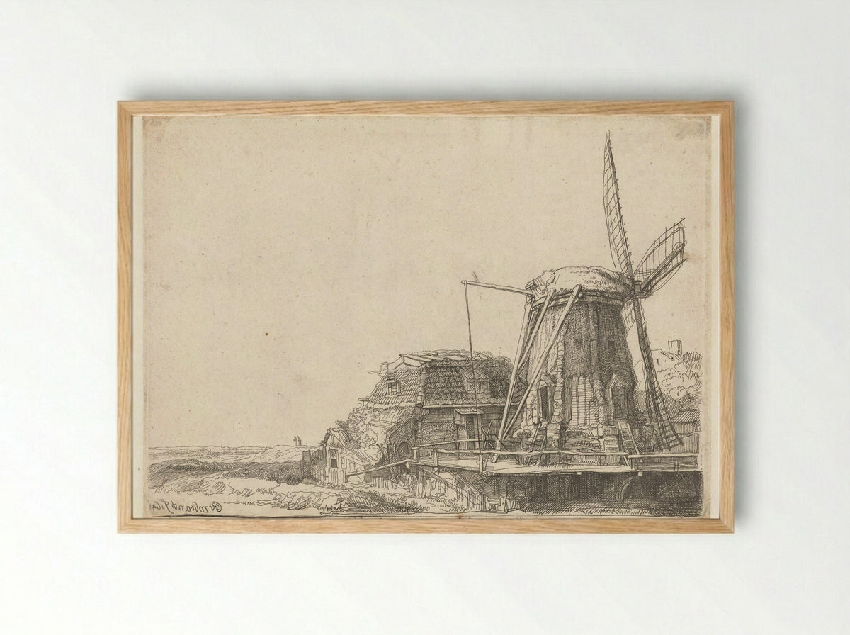 The Mill - Rembrandt van Rijn - Framed Print Wood