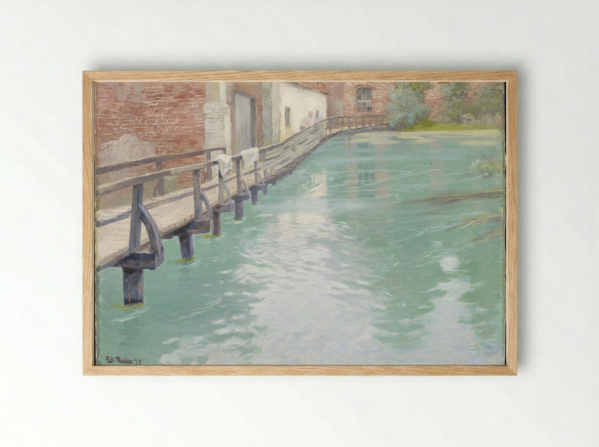 The Mill - Frits Thaulow - Framed Print Wood