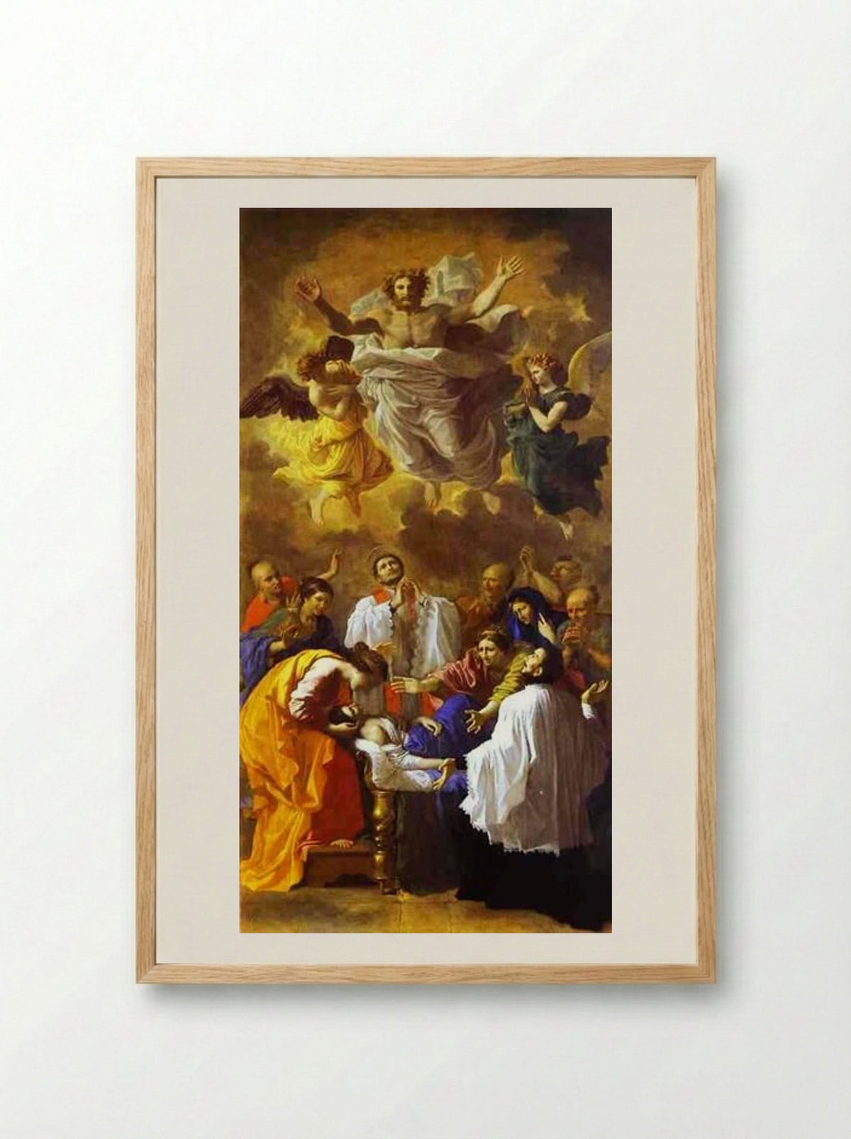 The Miracle of St. Francis Xavier - Nicolas Poussin - Framed Print Wood