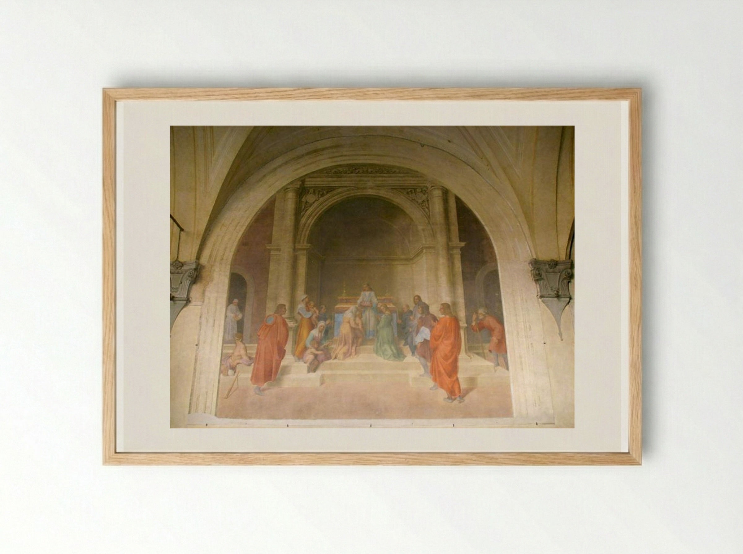 The Miracle of the Relics of San Filippo - Andrea del Sarto - Framed Print Wood