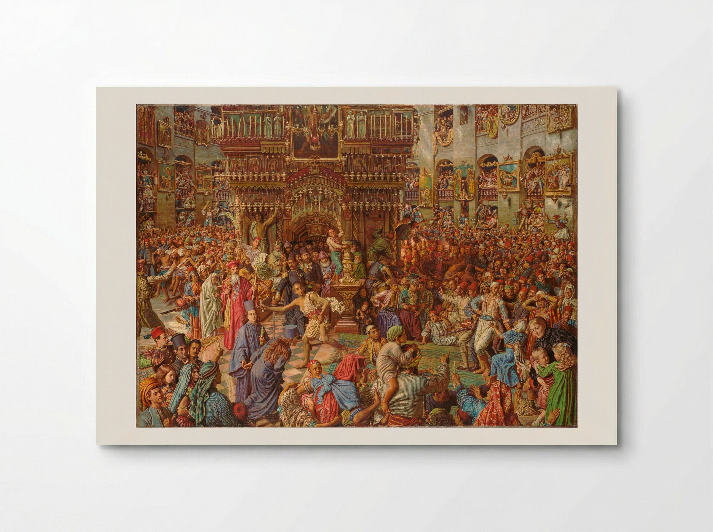 The Miracle of the Sacred Fire, Church of the Holy Sepulchre - William Holman Hunt - Poster