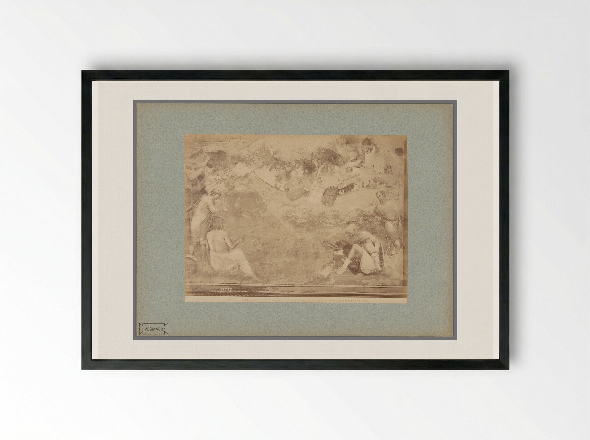 The Miracles of Saint Ranieri After His Death - Fratelli Alinari - Framed Print Black