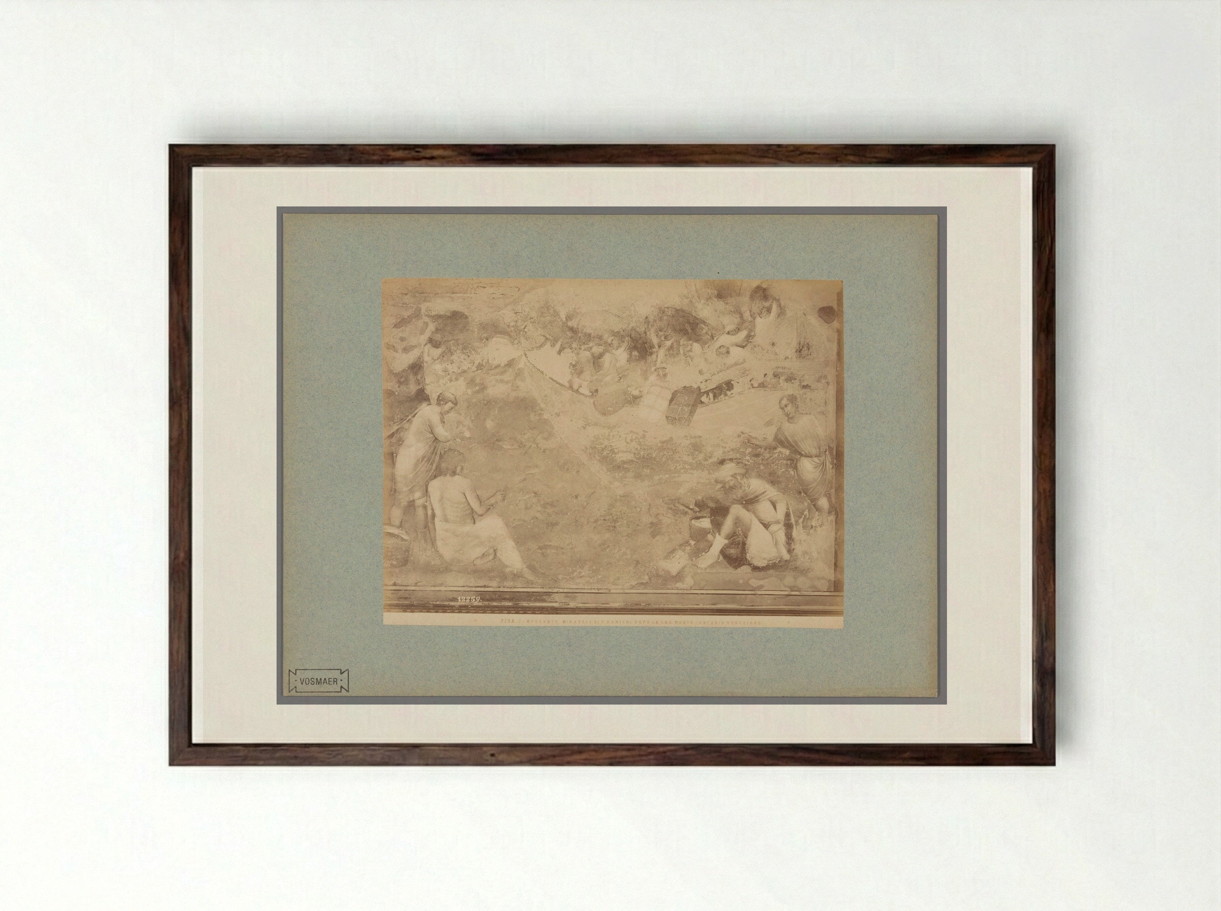 The Miracles of Saint Ranieri After His Death - Fratelli Alinari - Framed Print Dark Wood