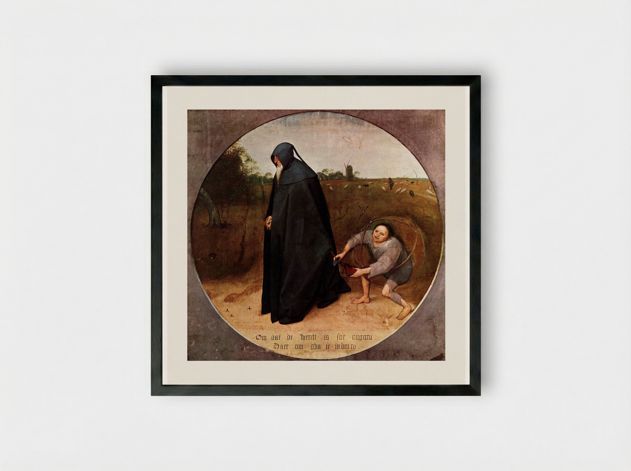 The Misanthrope - Pieter Bruegel the Elder - Framed Print Black