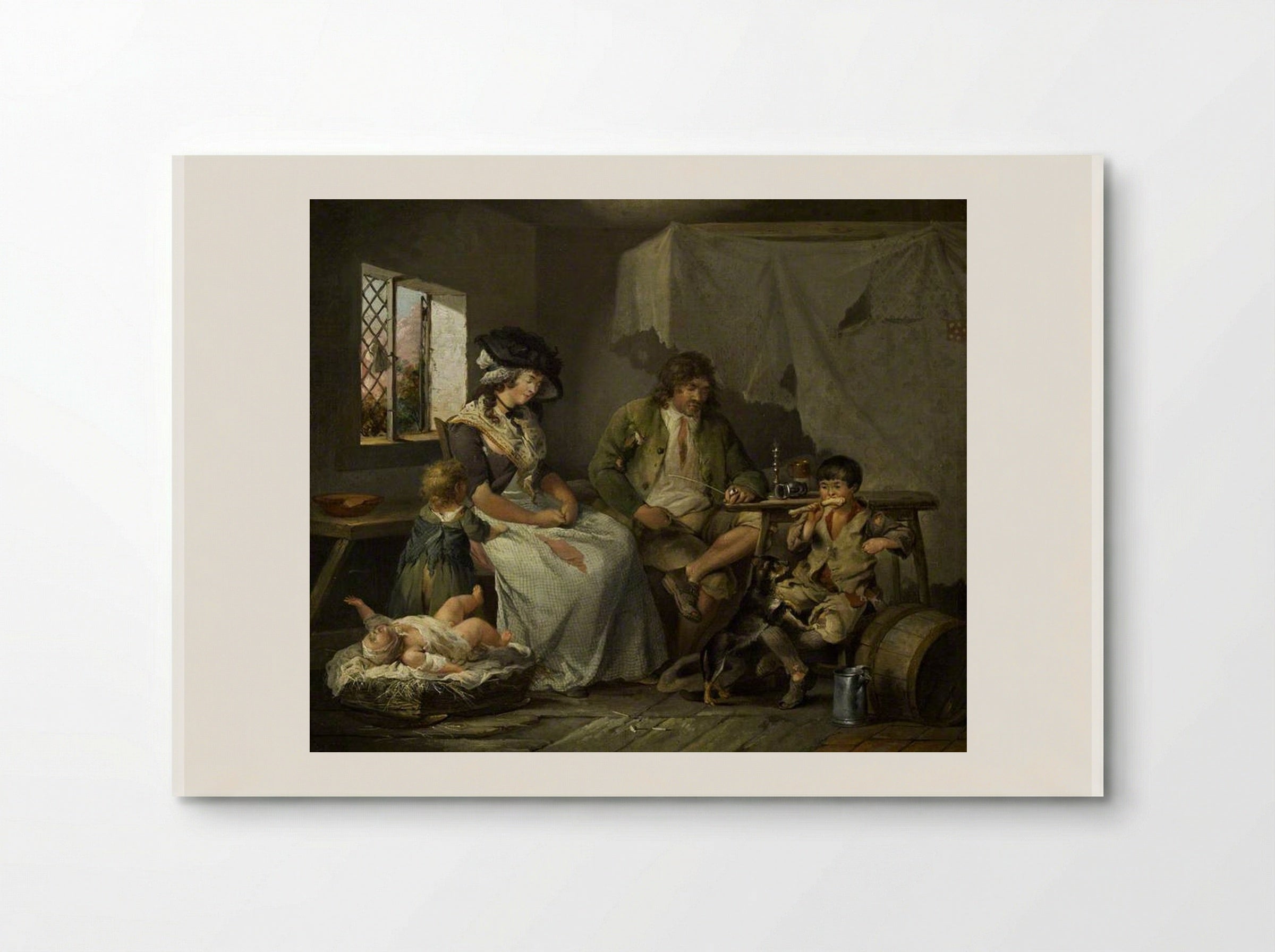 The Miseries of Idleness - George Morland - Poster