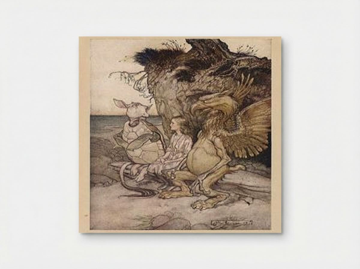 The Mock Turtle drew a long breath and said, 'That's very curious' - Arthur Rackham - Poster